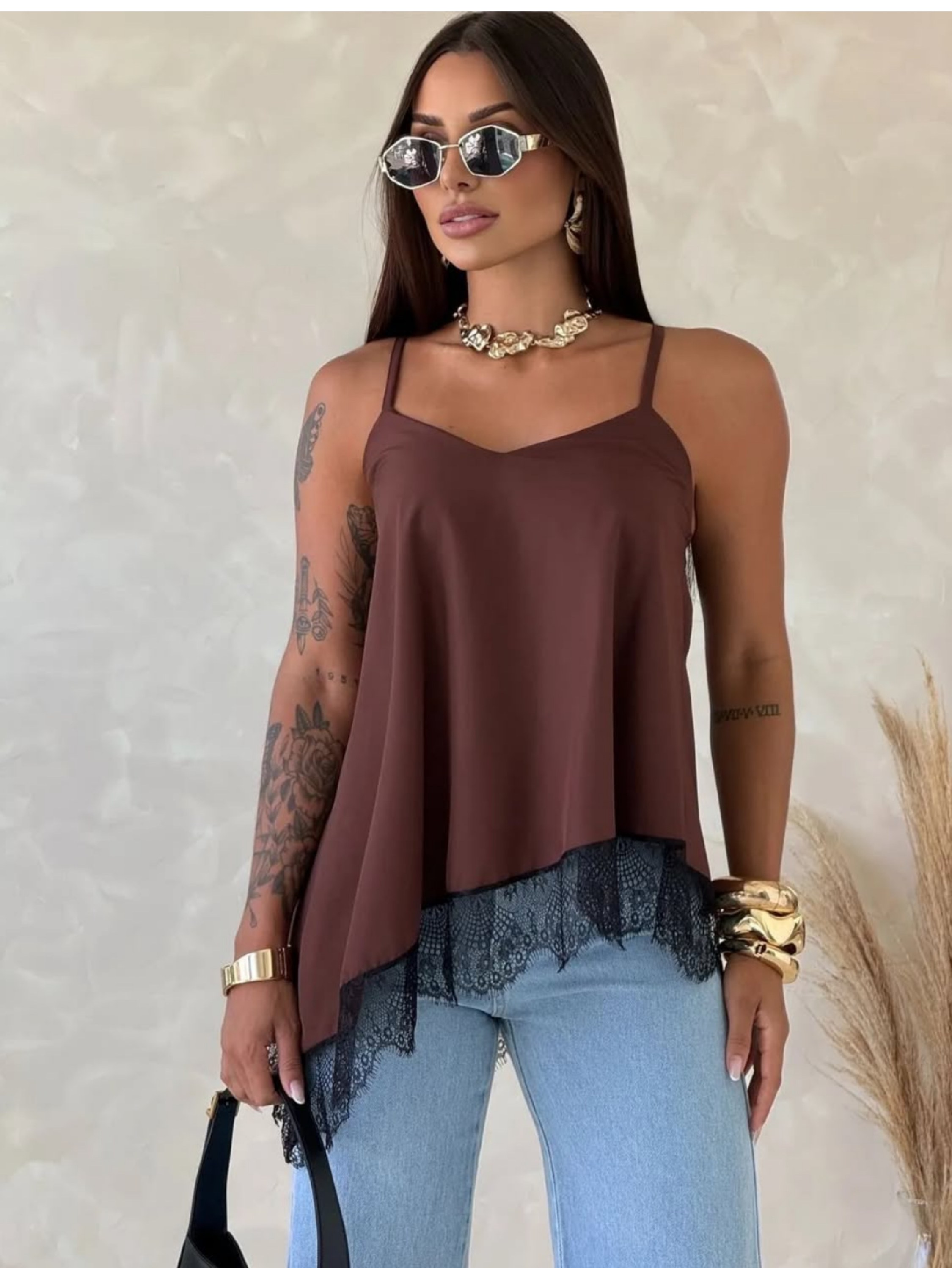 Blusa rendada