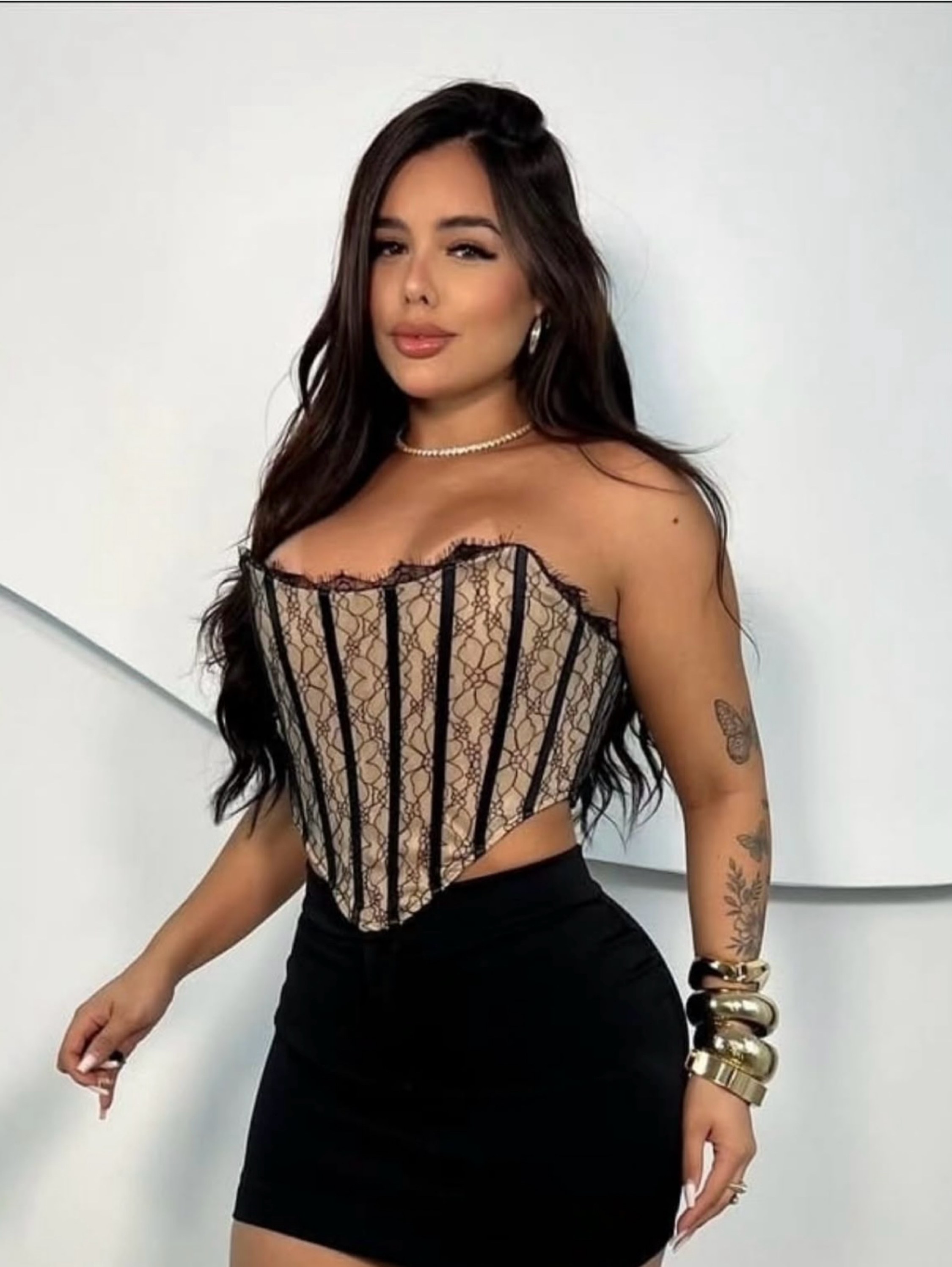 Cropped corselet blusa