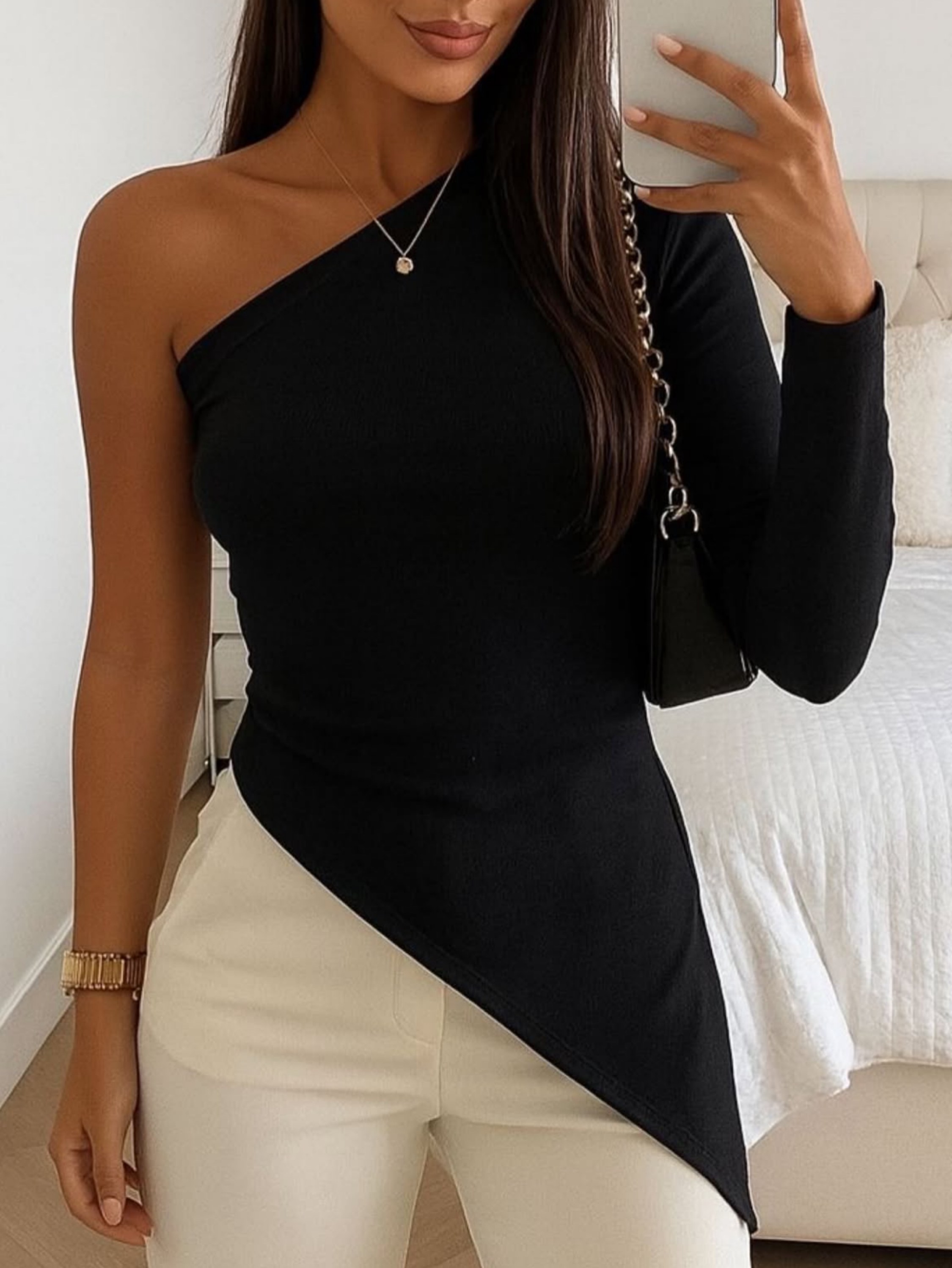 Blusa mula manca manga longa