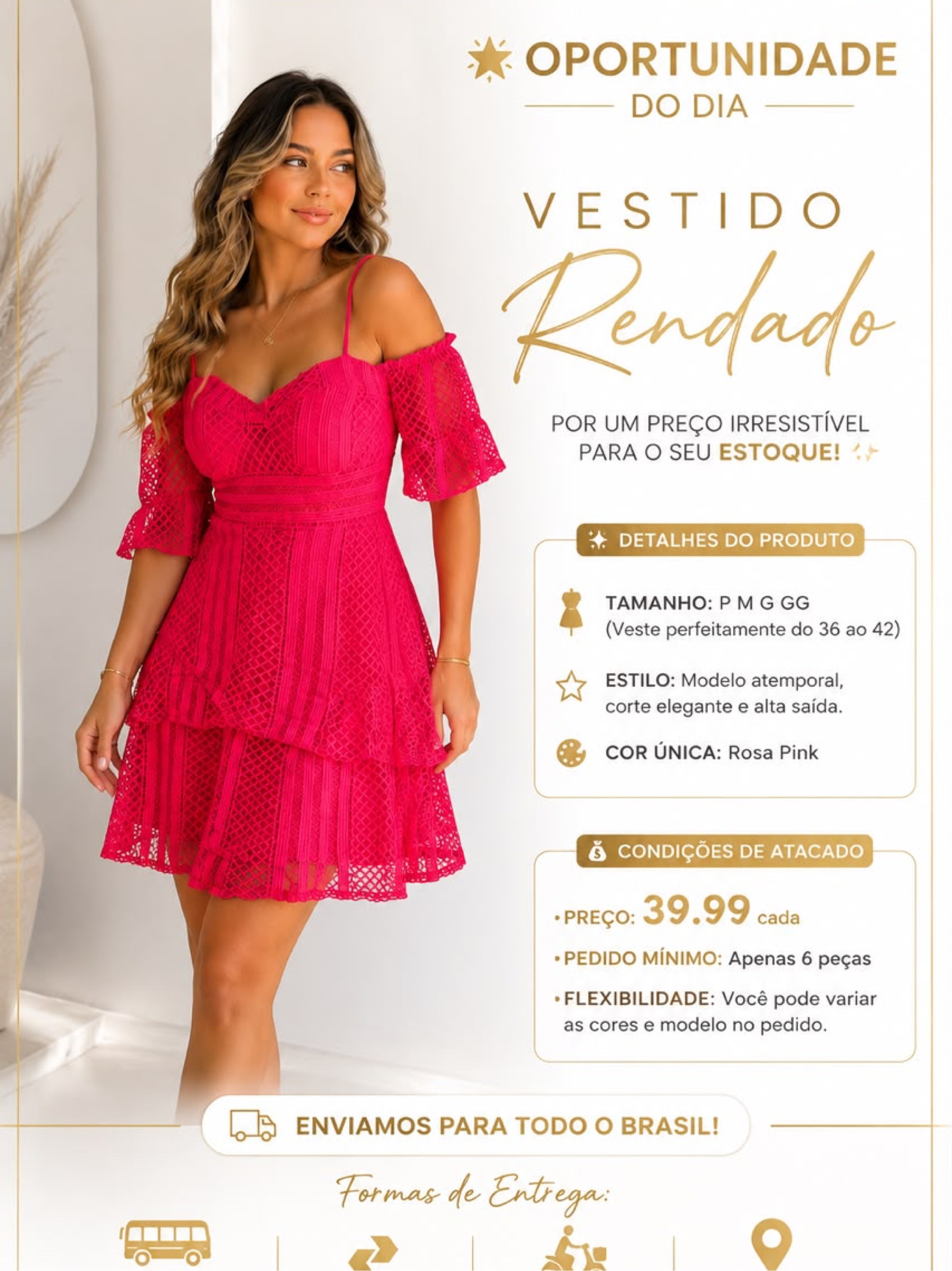 Vestido rendado