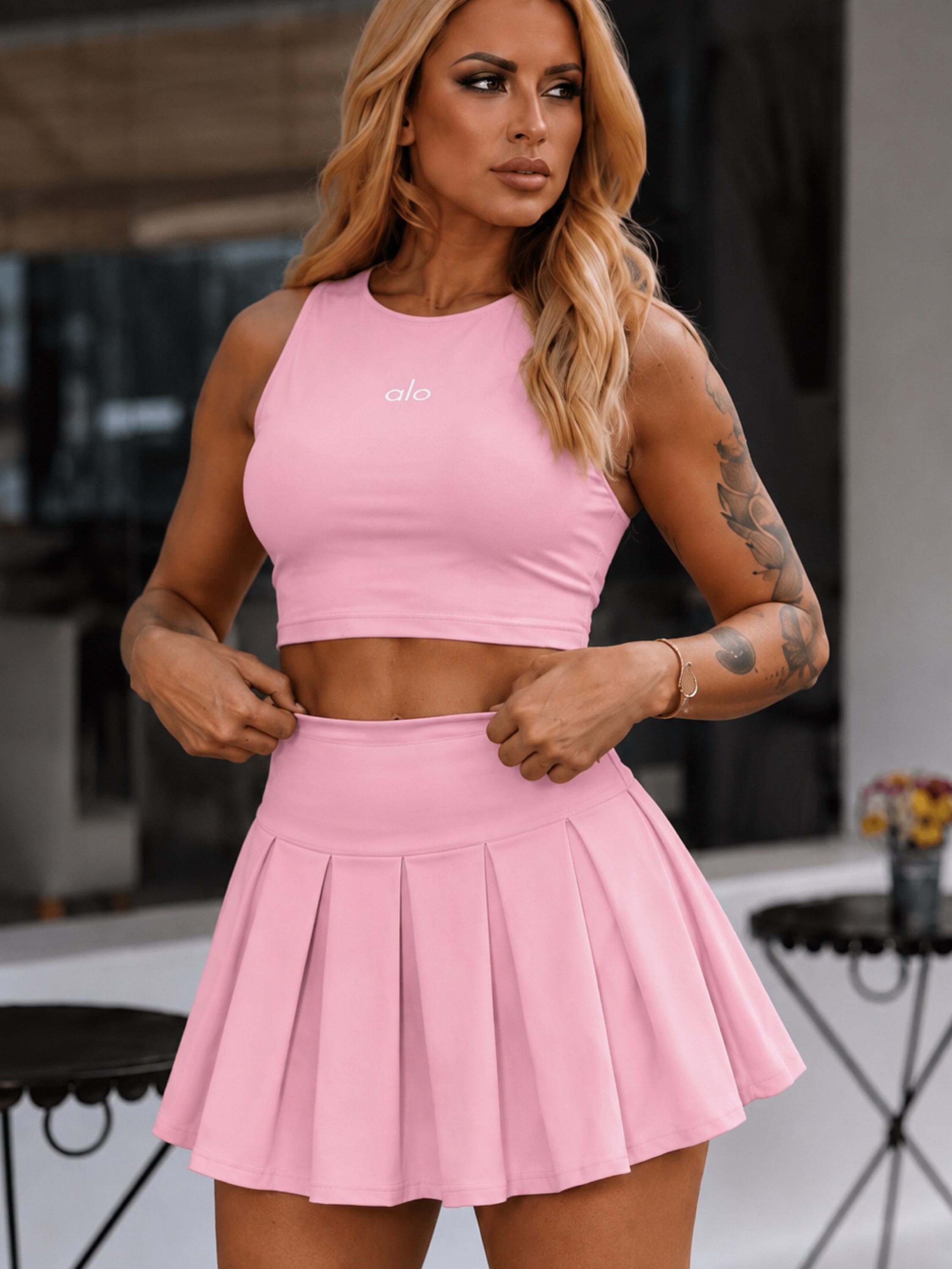Conjunto Jacket blusa short saia academia esporte