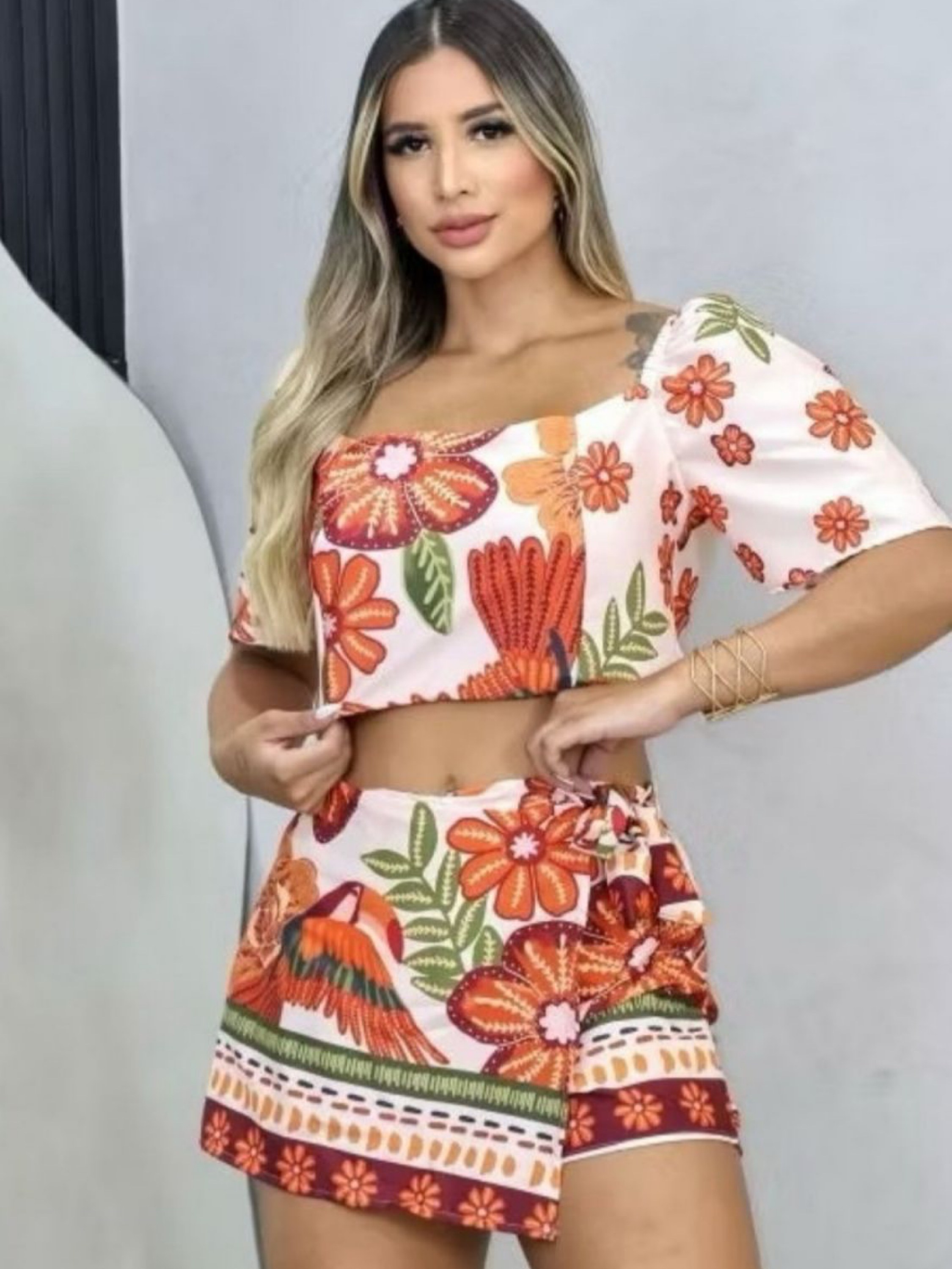 Conjunto short saia verao