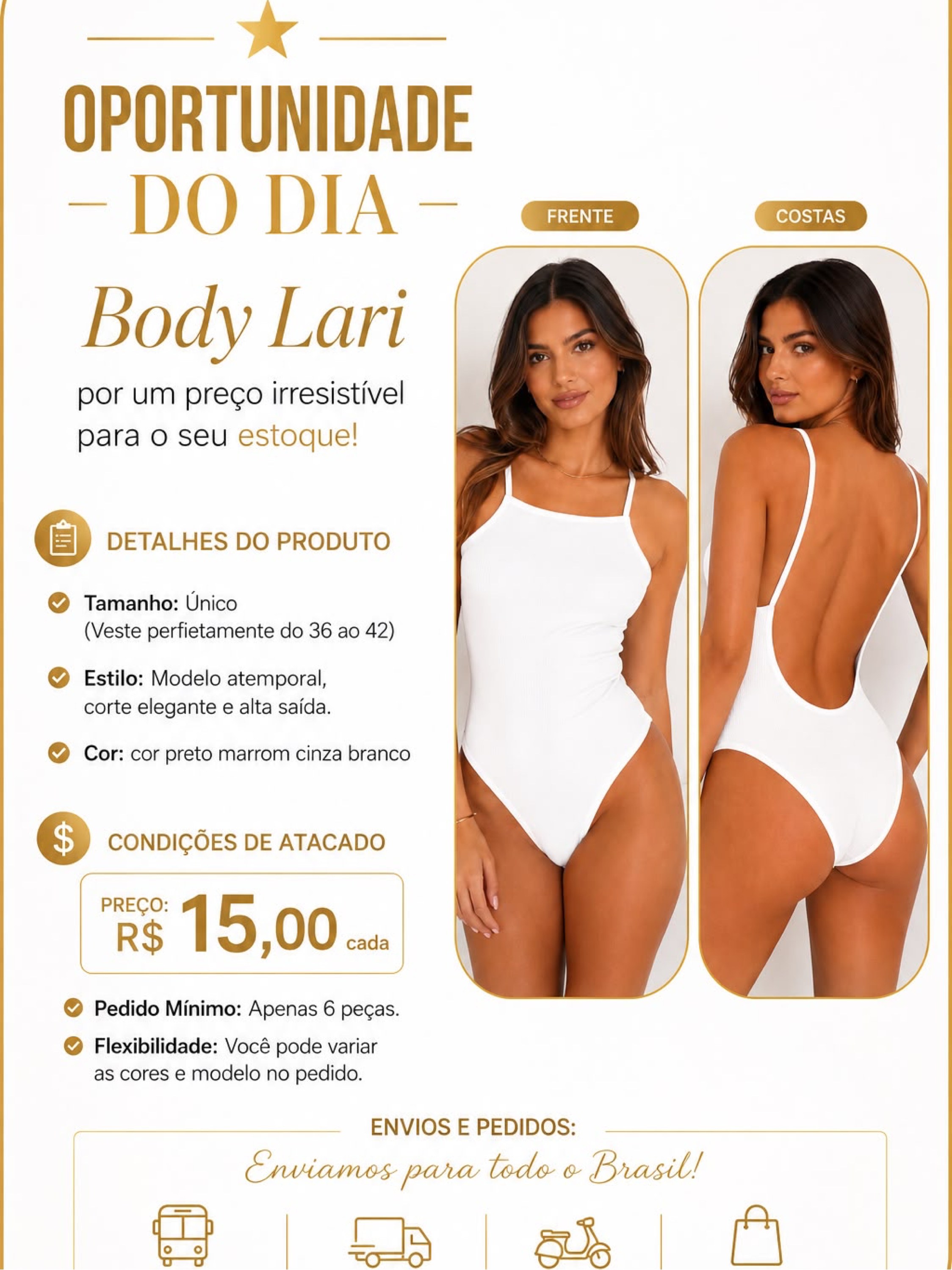 Body lari canelado