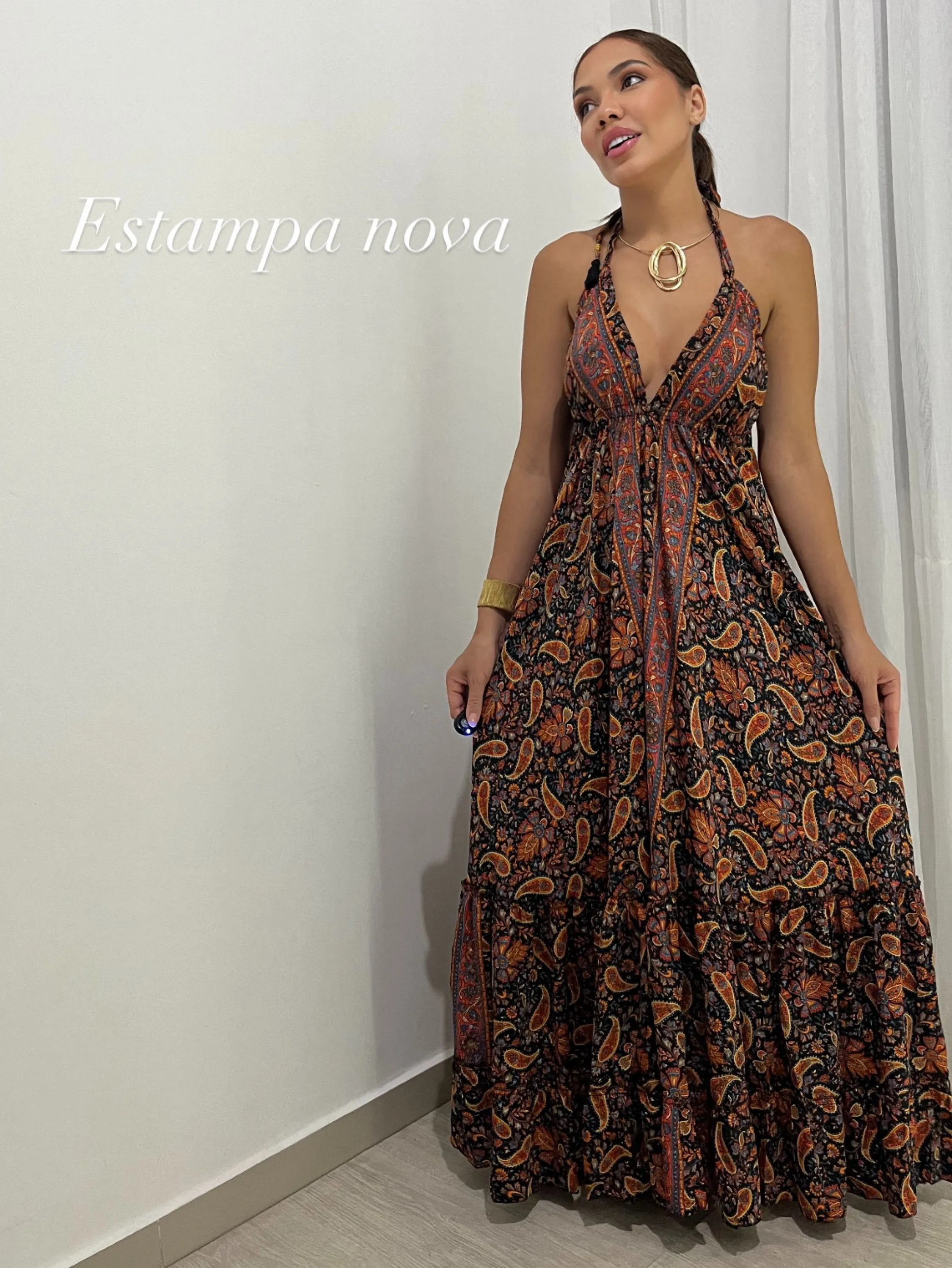 Vestido Indiano estampa da foto