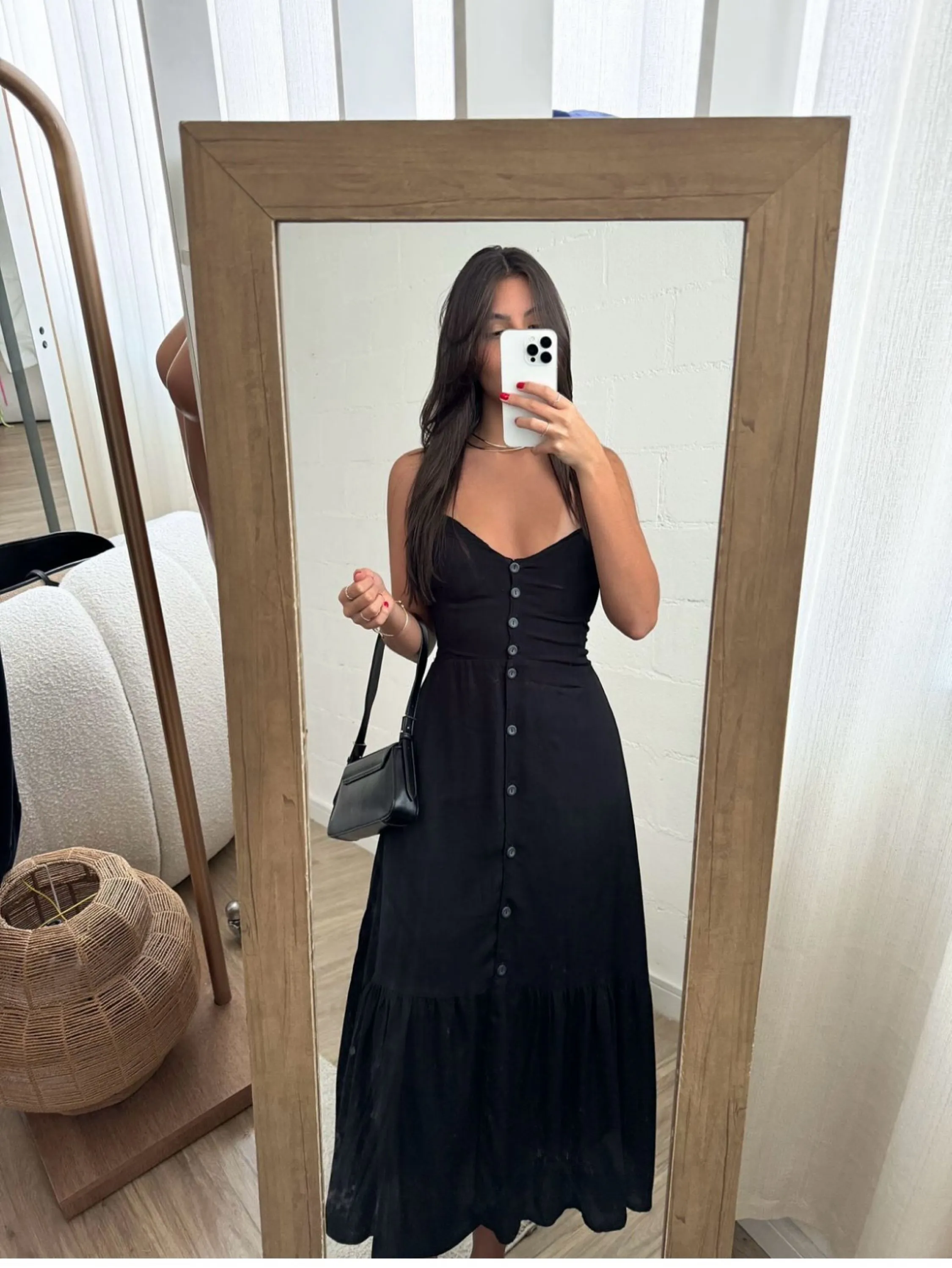 Vestido Longo mid Botões Liso coleção férias