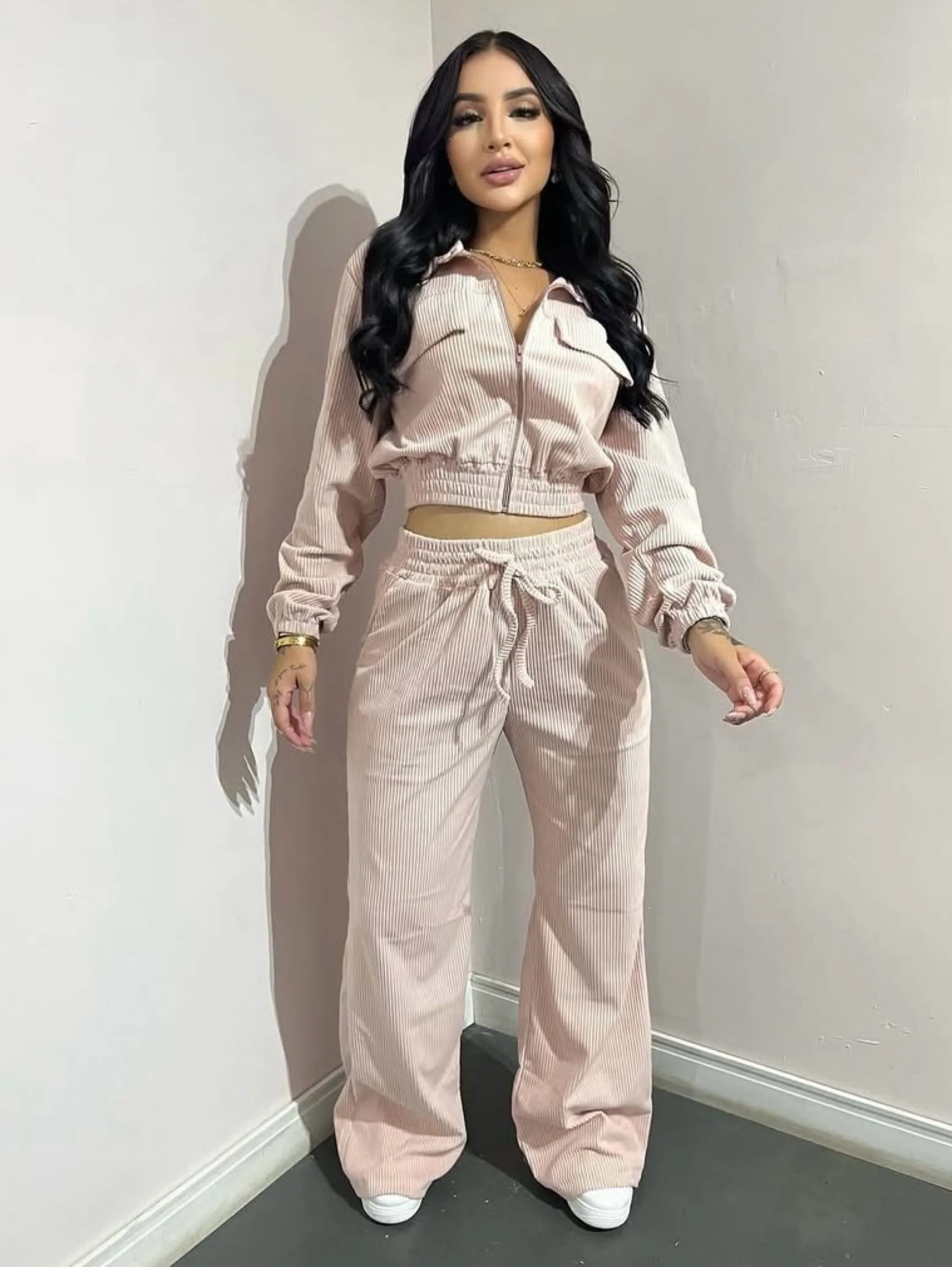 Conjunto Milena  manga longa aveludado