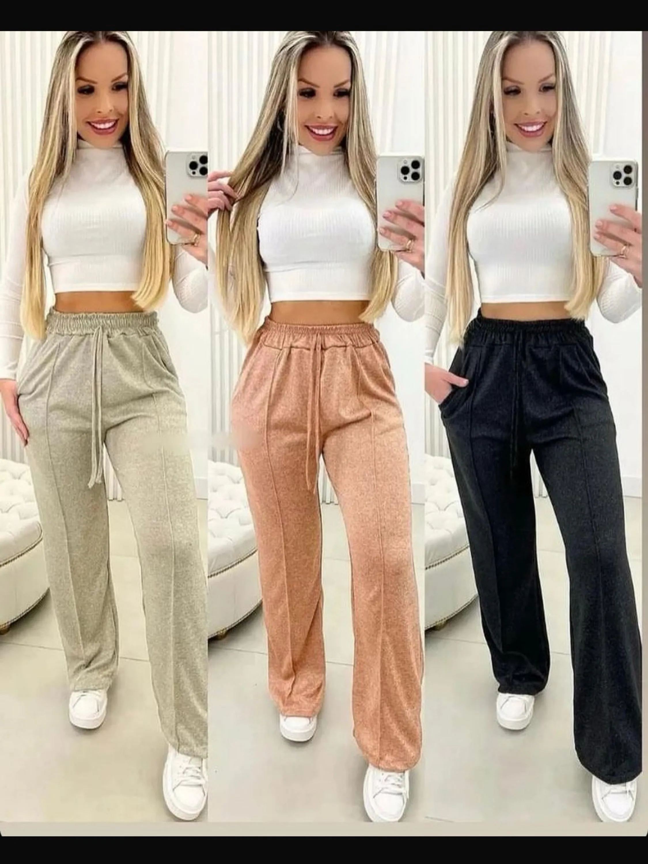 Calça pantalona lãcinha