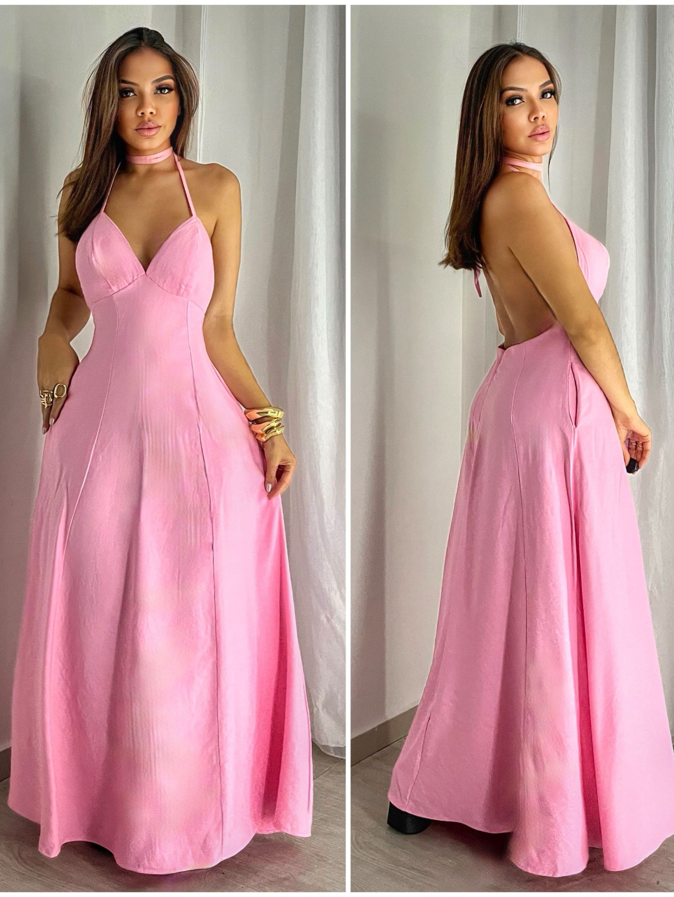 Vestido Longo midi Verão novidade lançamento