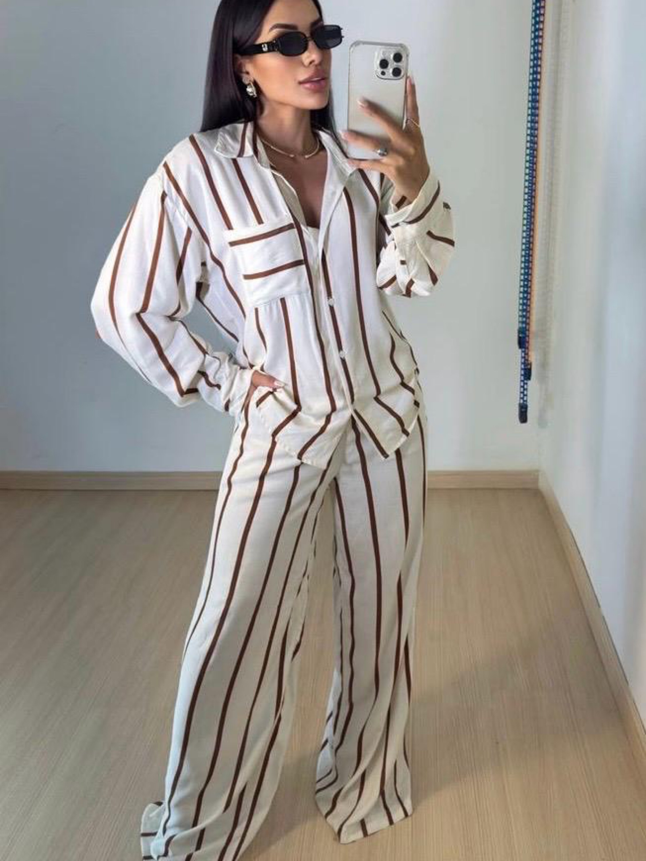 Conjunto Milena calça + blusa  novidade namorados