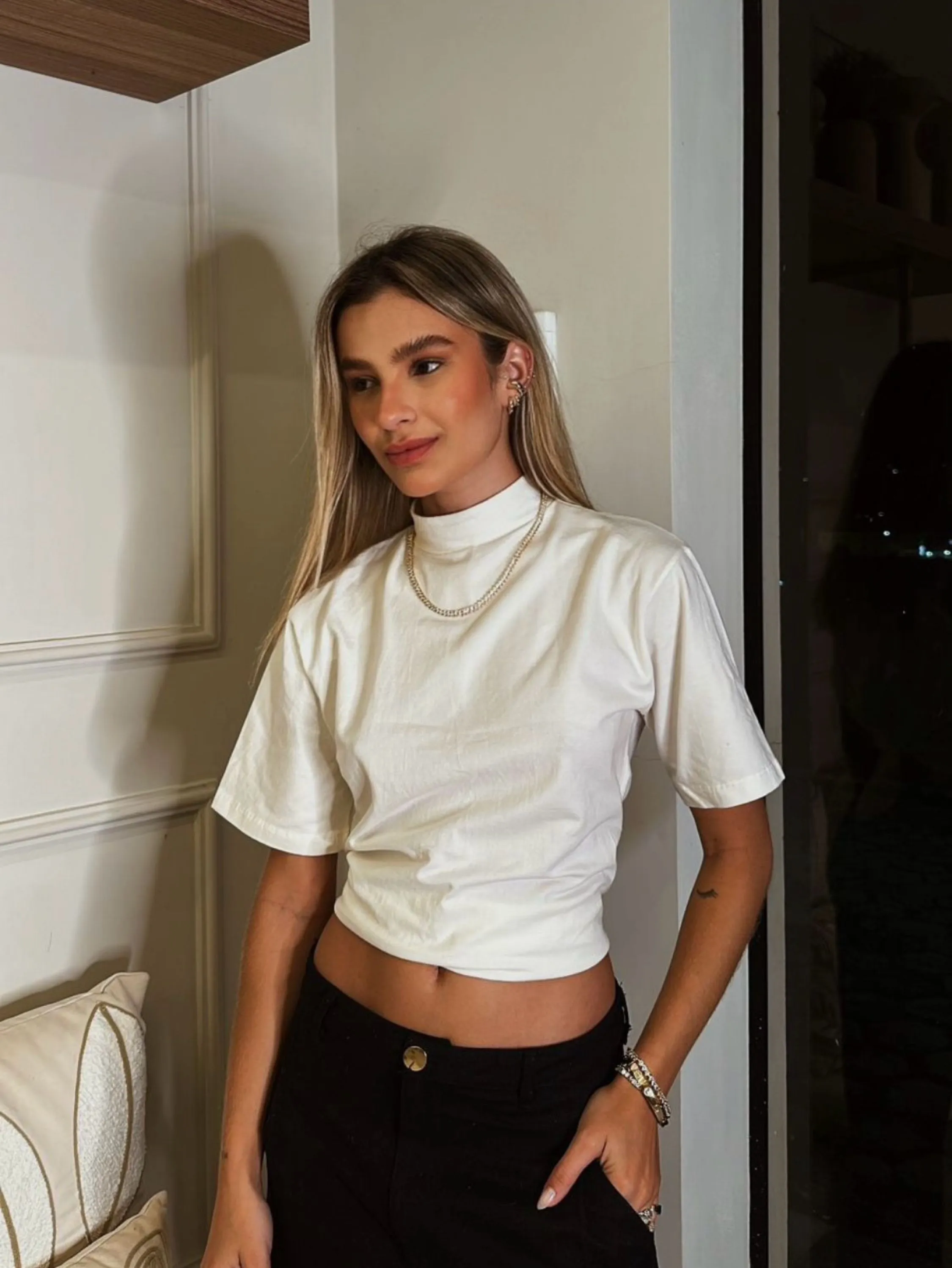 Blusa zara algodão T-shirt