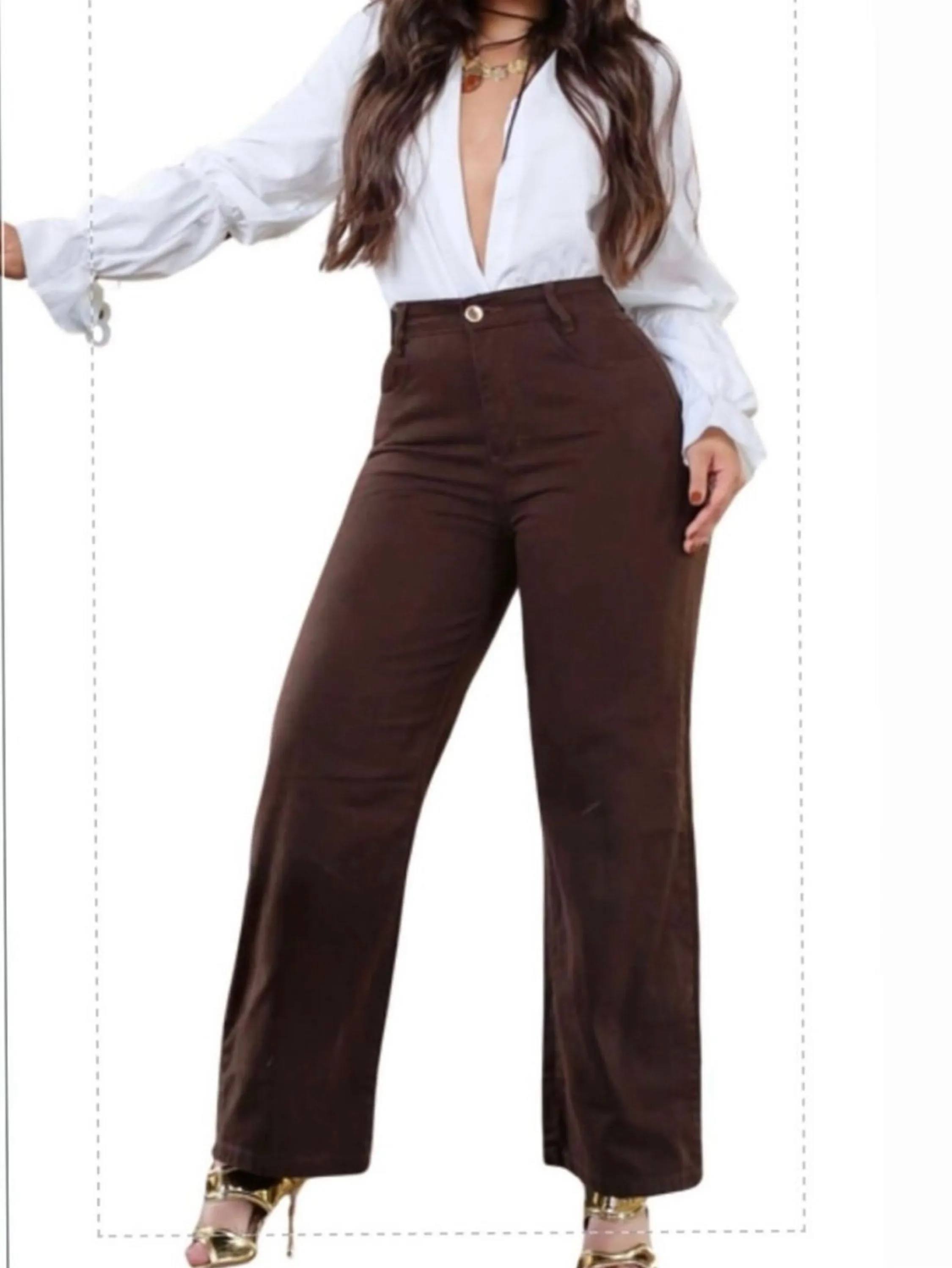 Wide leg marrom