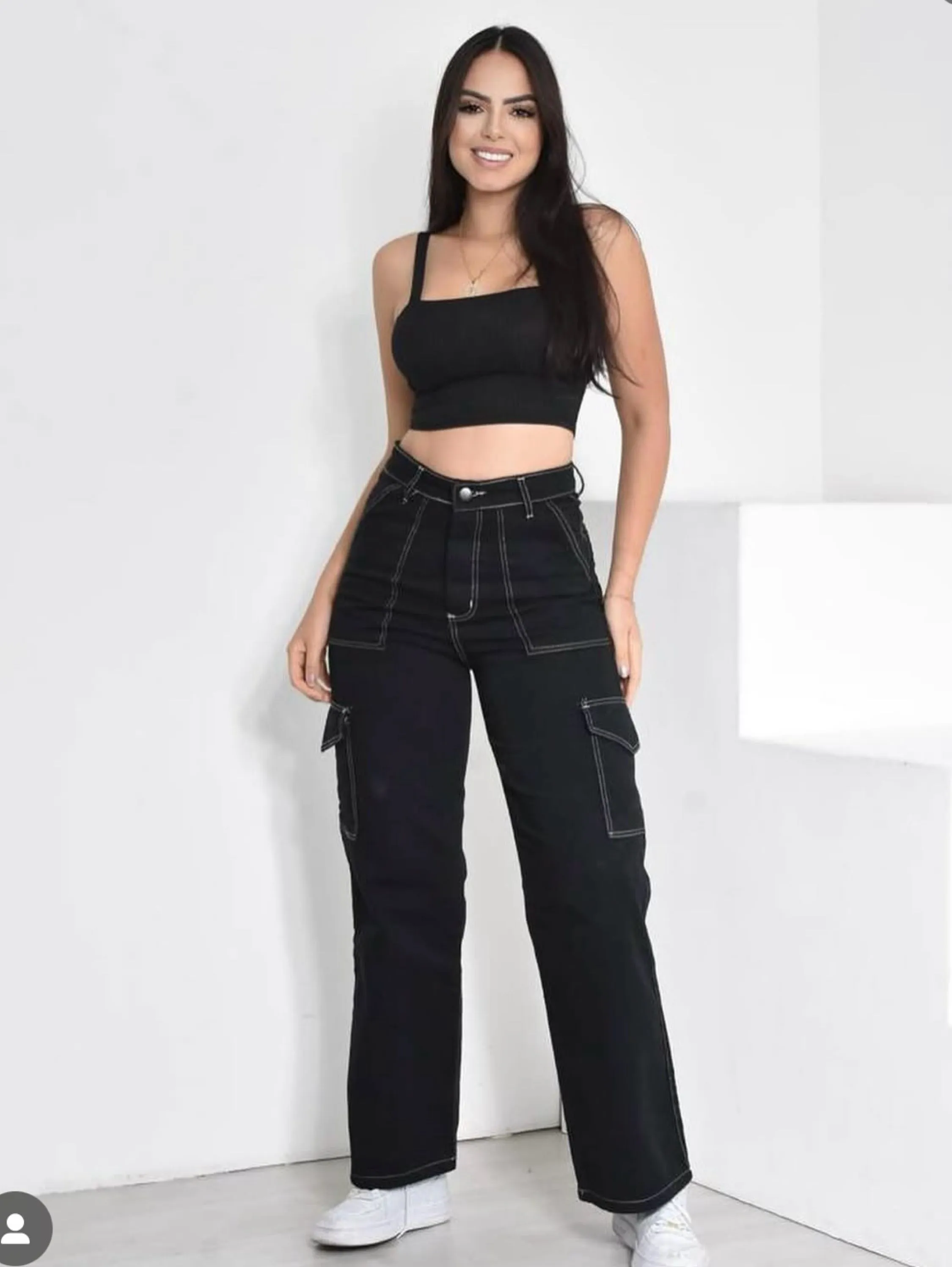 Calça cargo preta