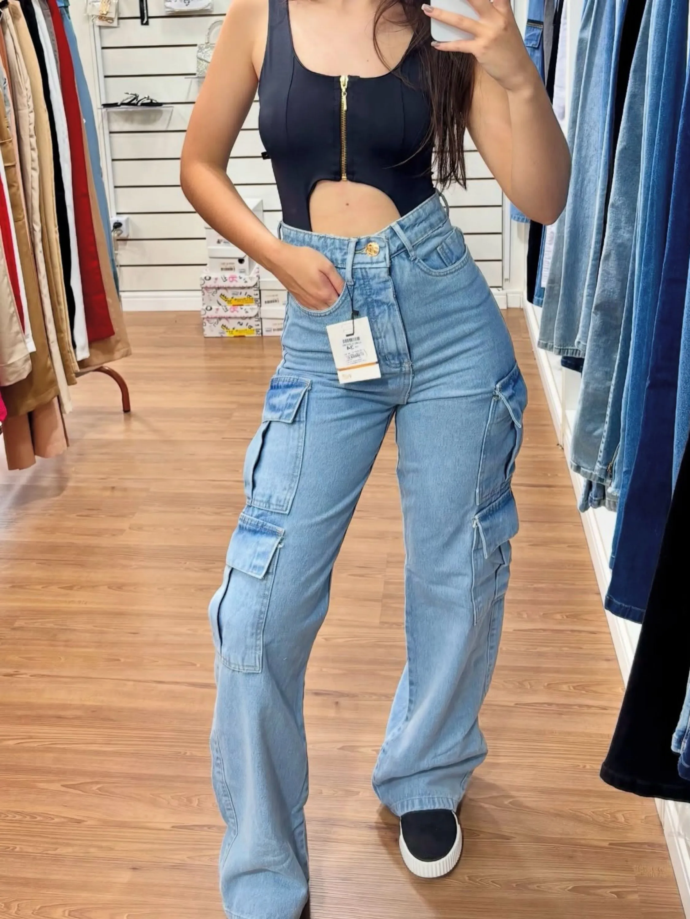 Calça cargo 4 bolso