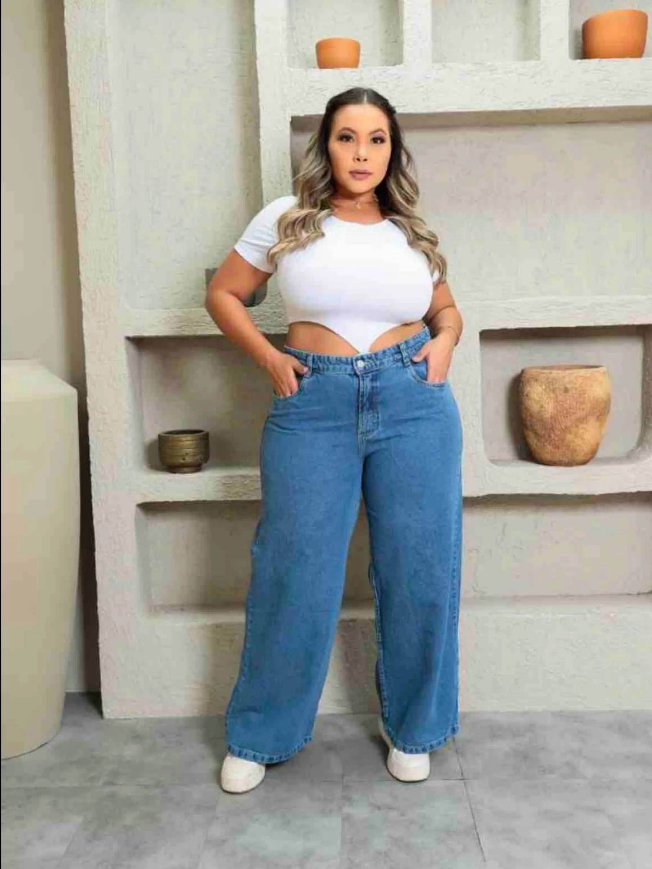 Wide leg jeans plus size