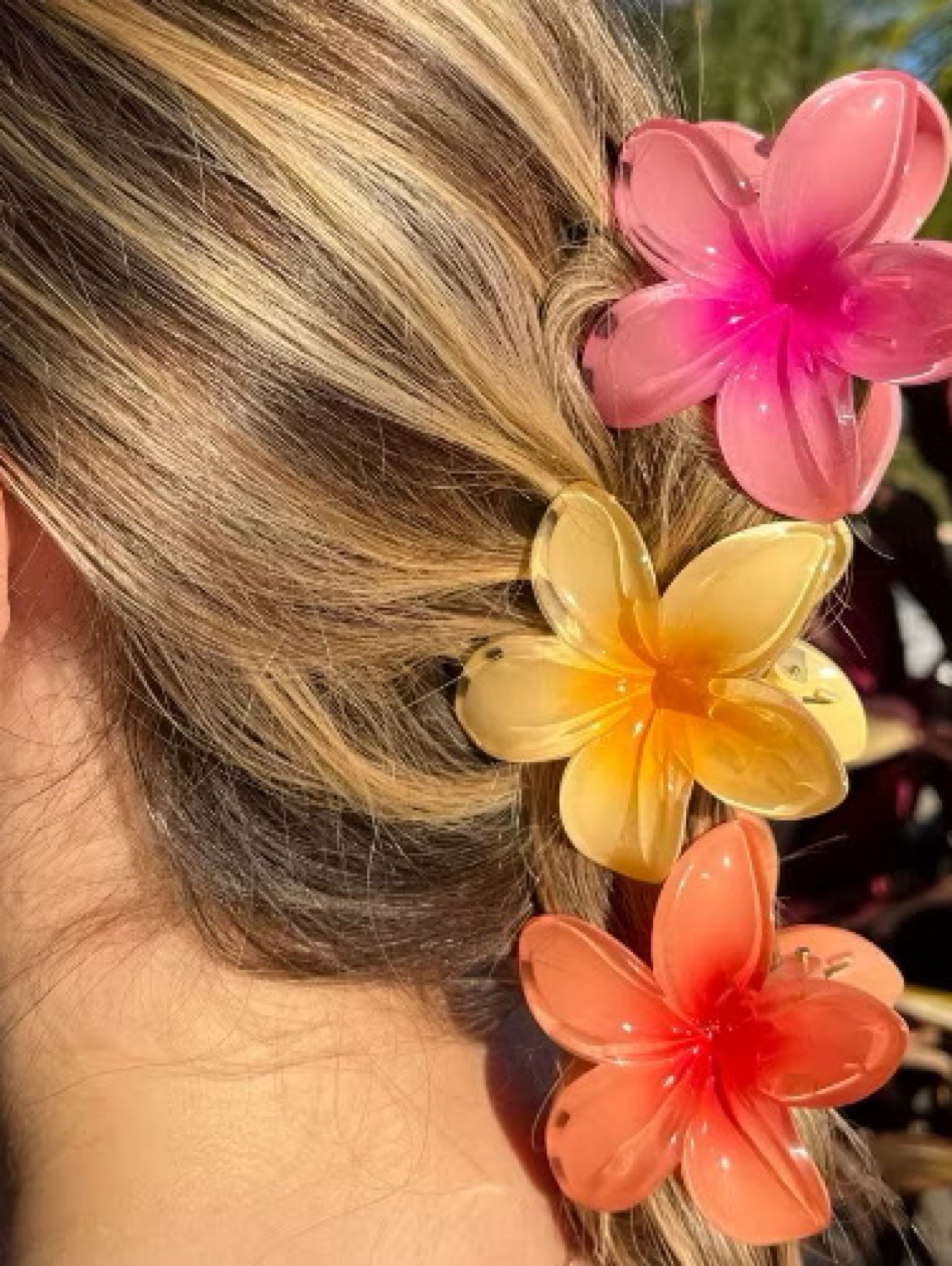 Pacote de piranha de cabelo flor com 12 peças