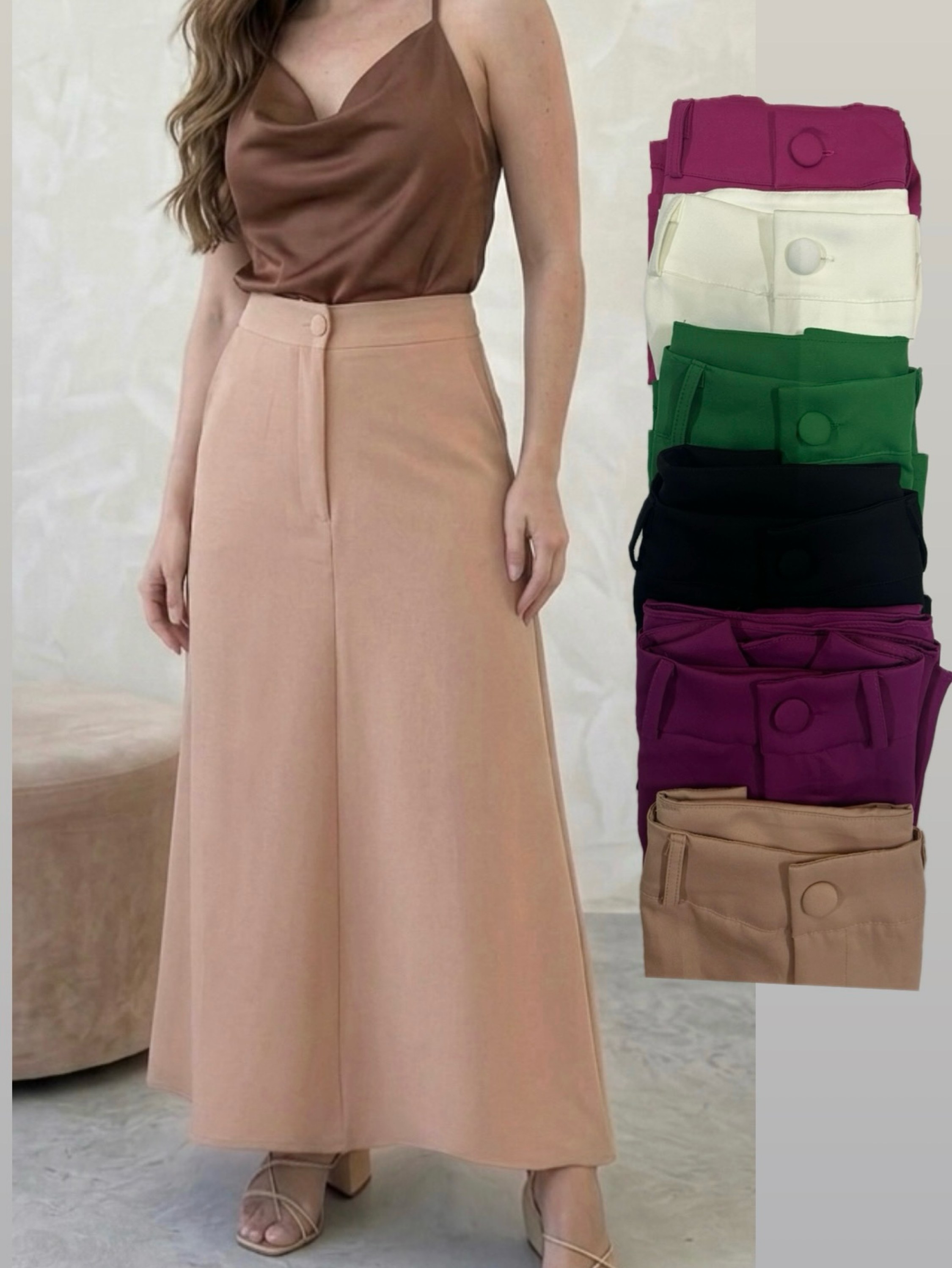 Saia alfaiataria midi