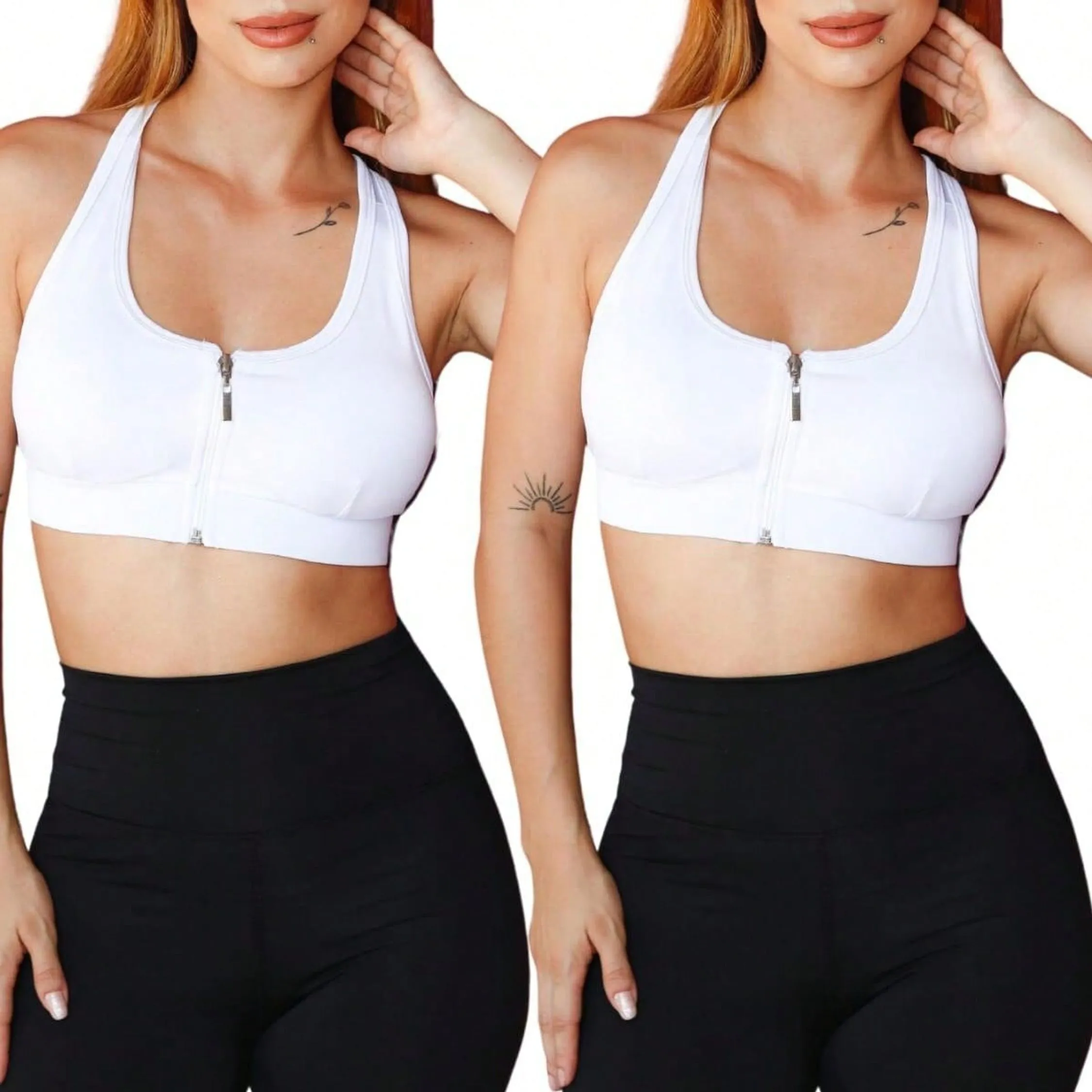 Kit com 2 Tops de Zíper: Renove Seu Guarda-Roupa Fitness com Estilo