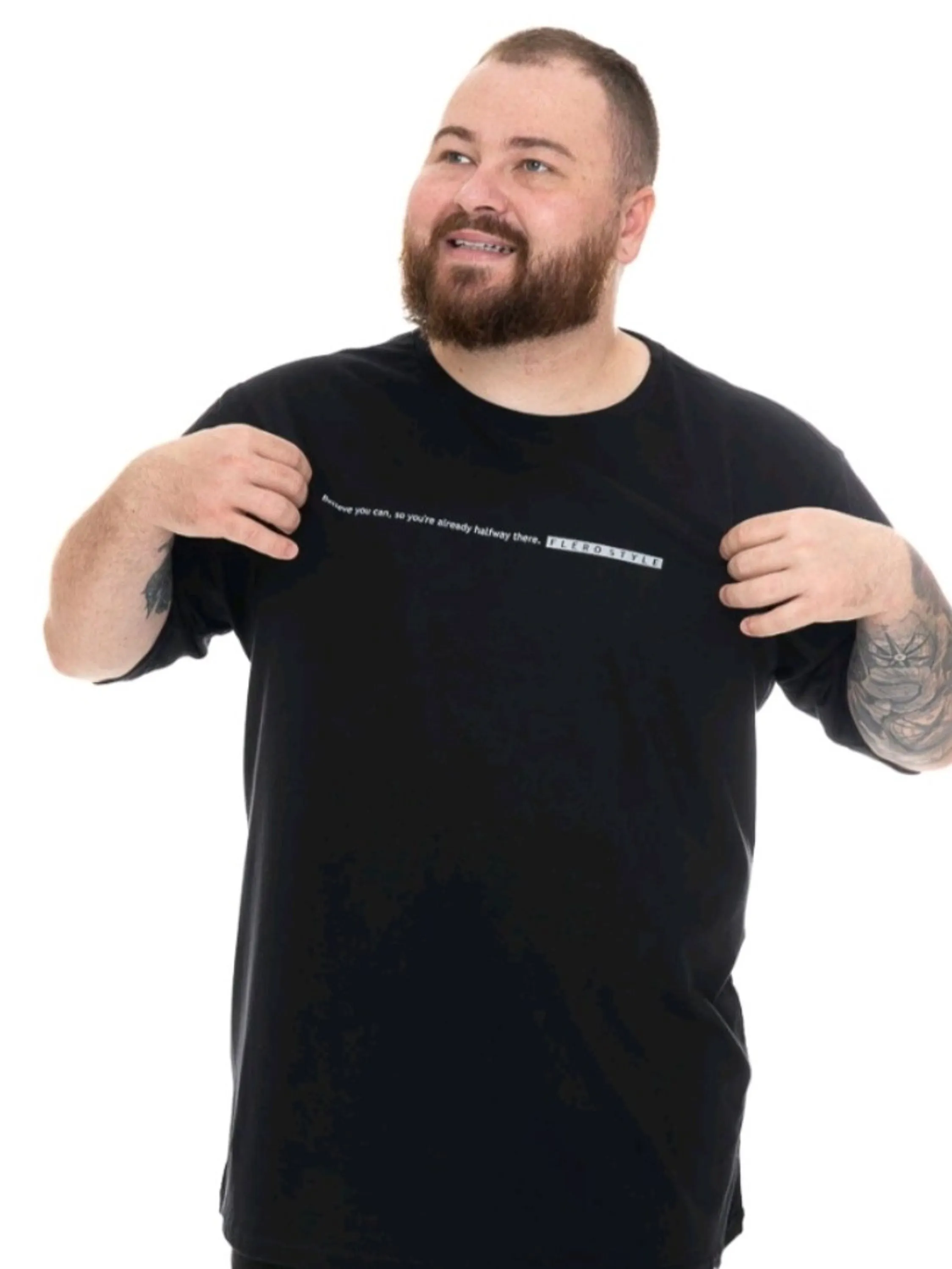 Camiseta masculina algodão plus size estampada