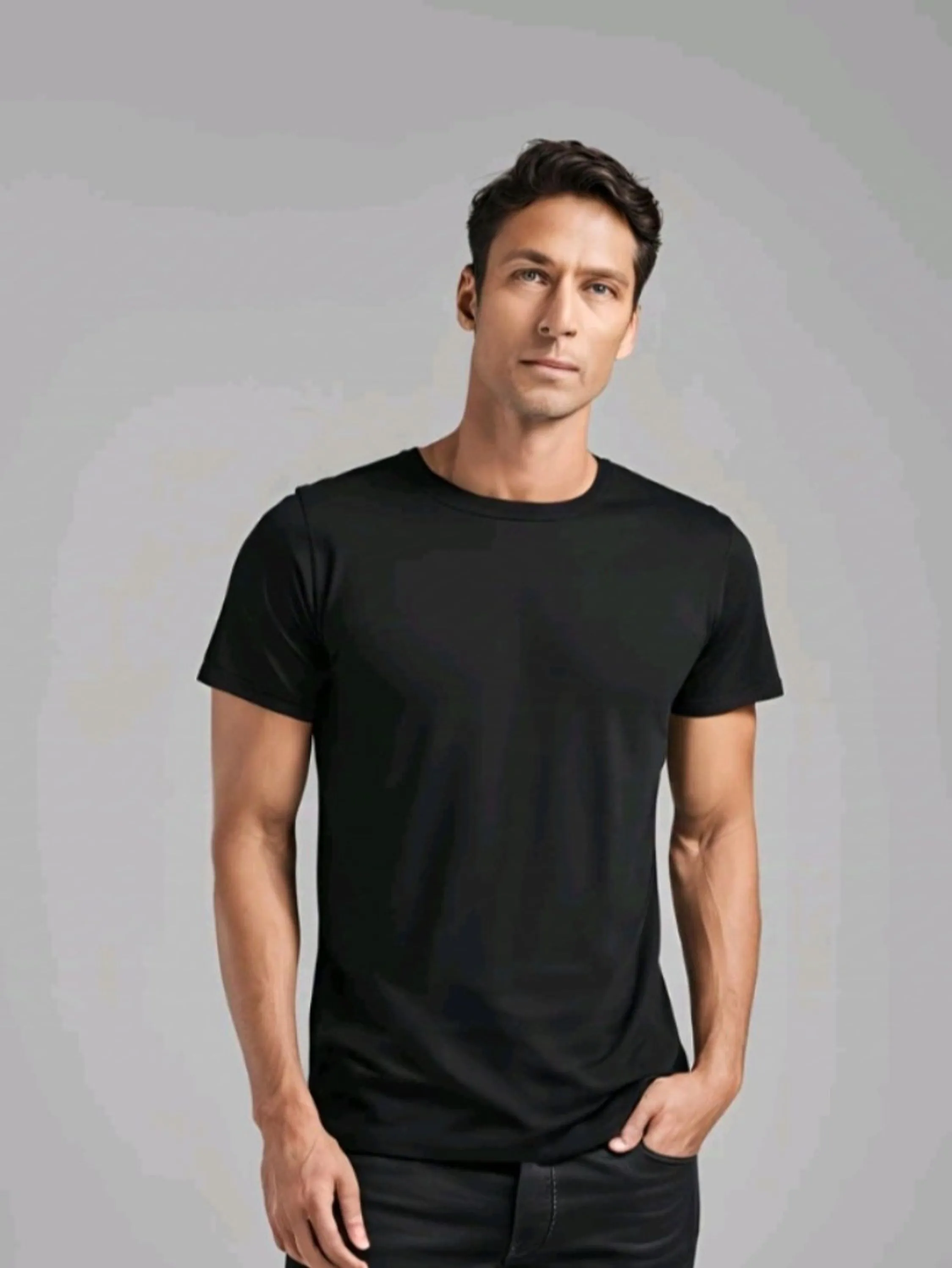 Camiseta masculina algodão básica