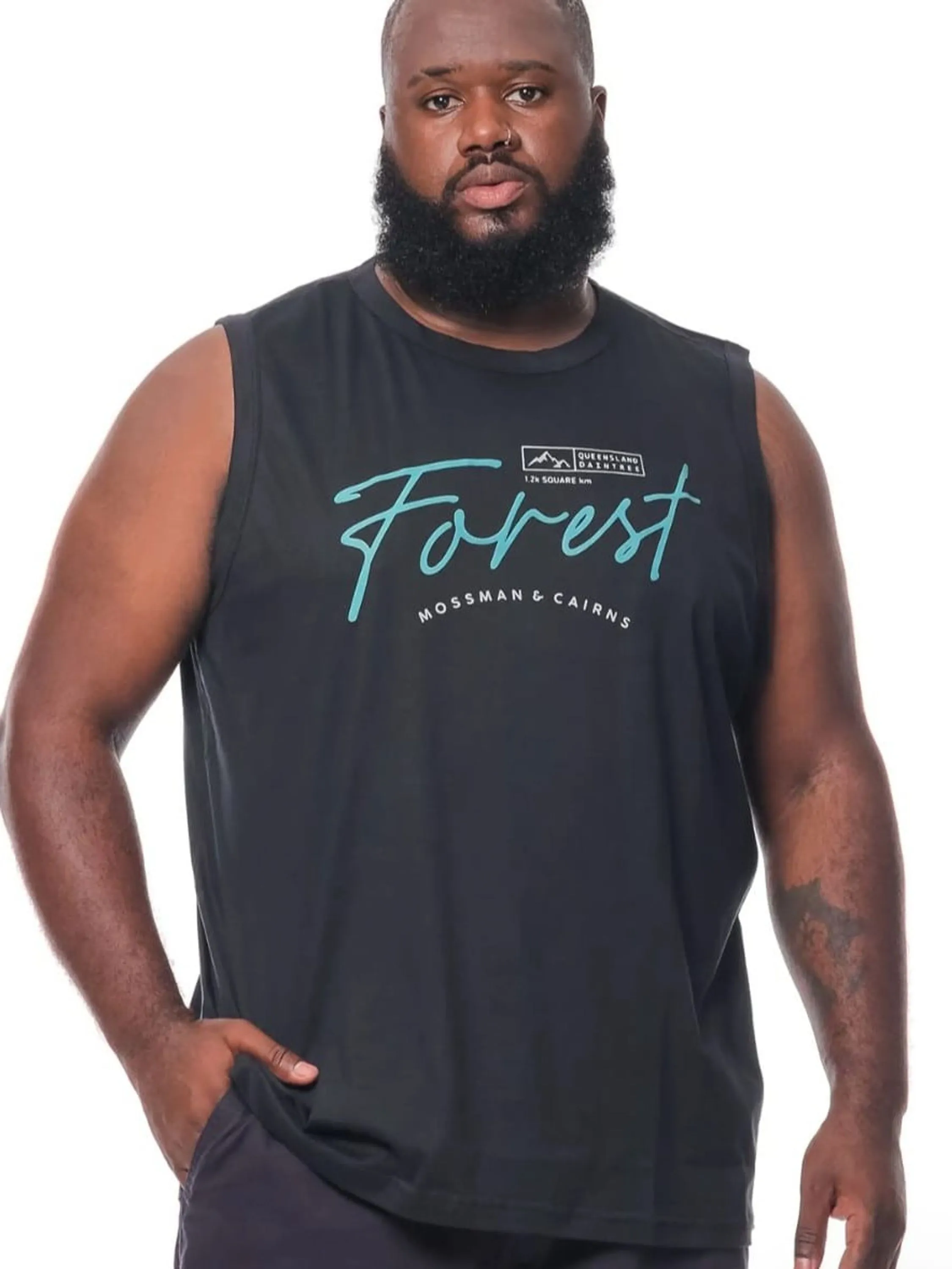 Regata masculina algodão plus size estampada