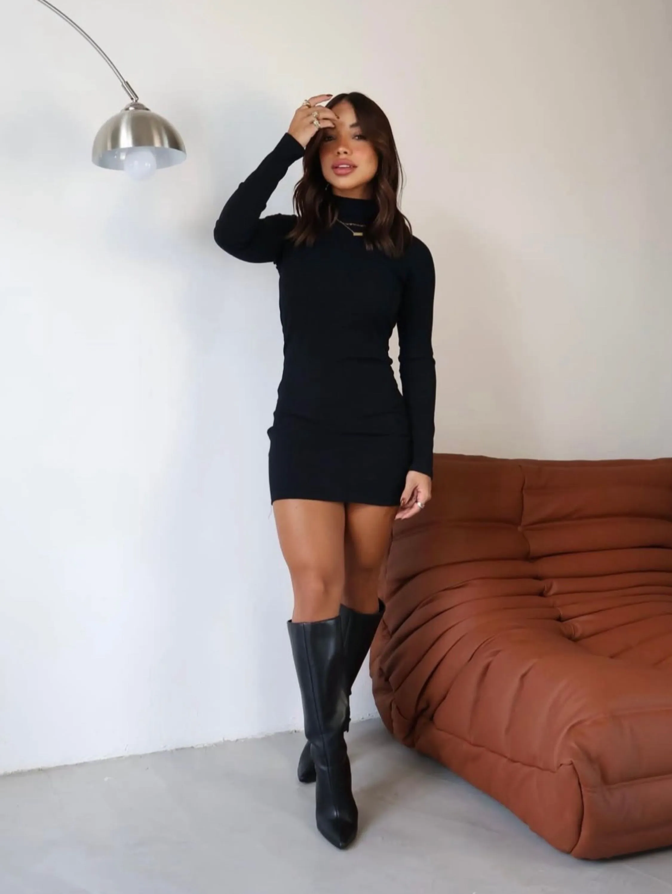 Vestido tubinho Costa nua canelado moda blogueira