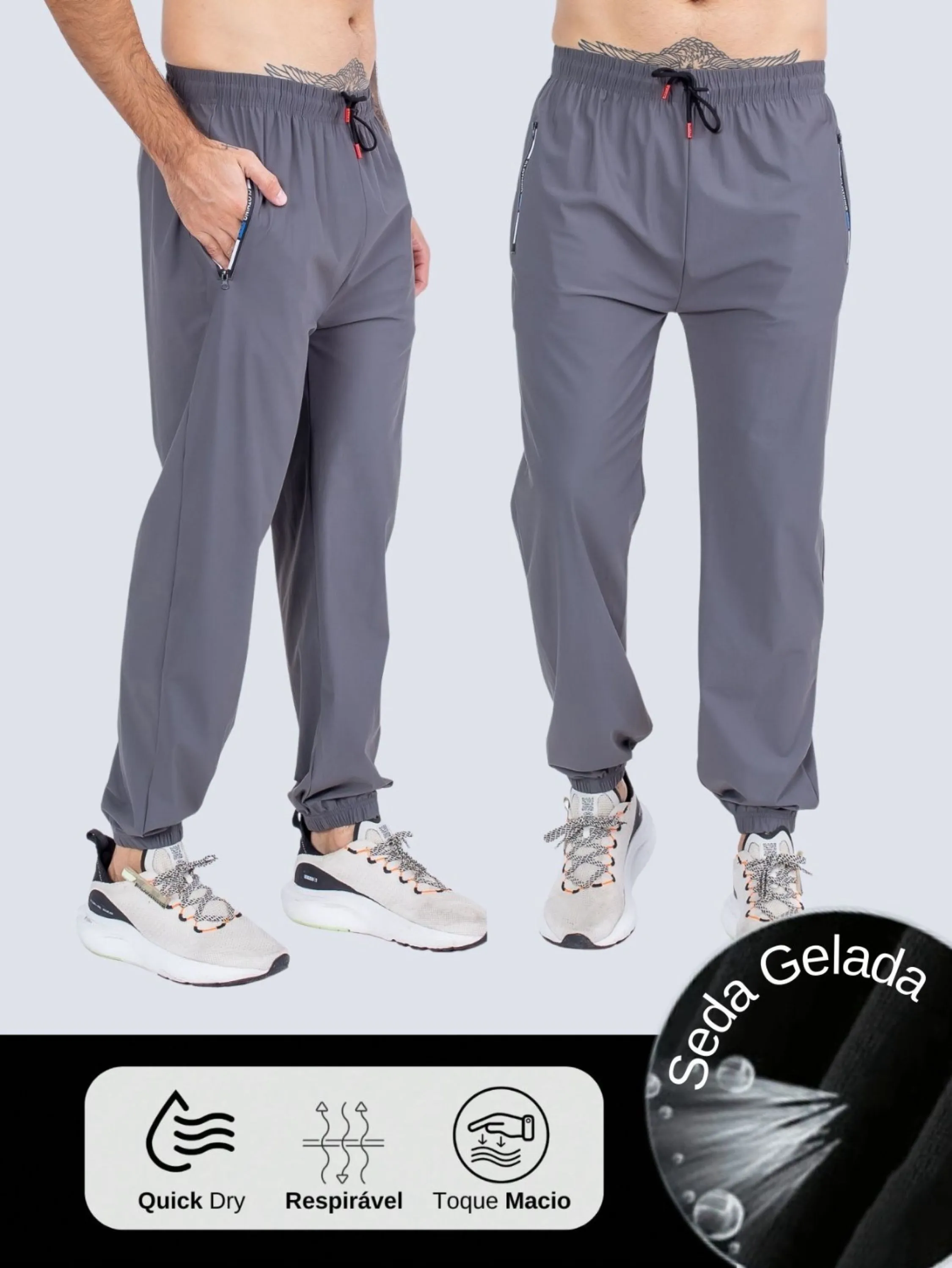 Calça Jogger Masculinas em Seda gelada YL12