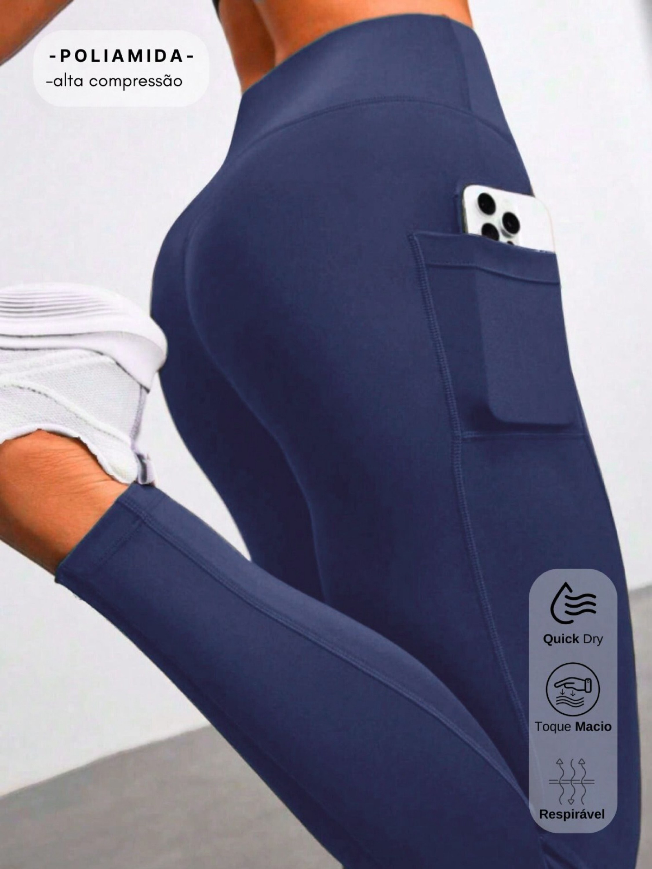 LEGGING ALTACOMPRESSÃO COM BOLSOS-  MT108