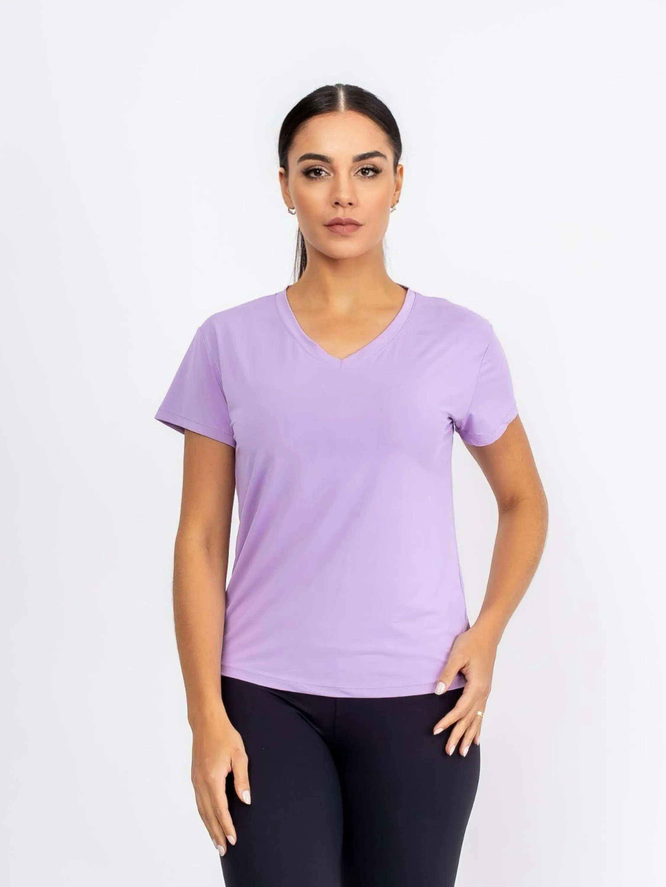 Camiseta feminina dri-fit gola V RX001