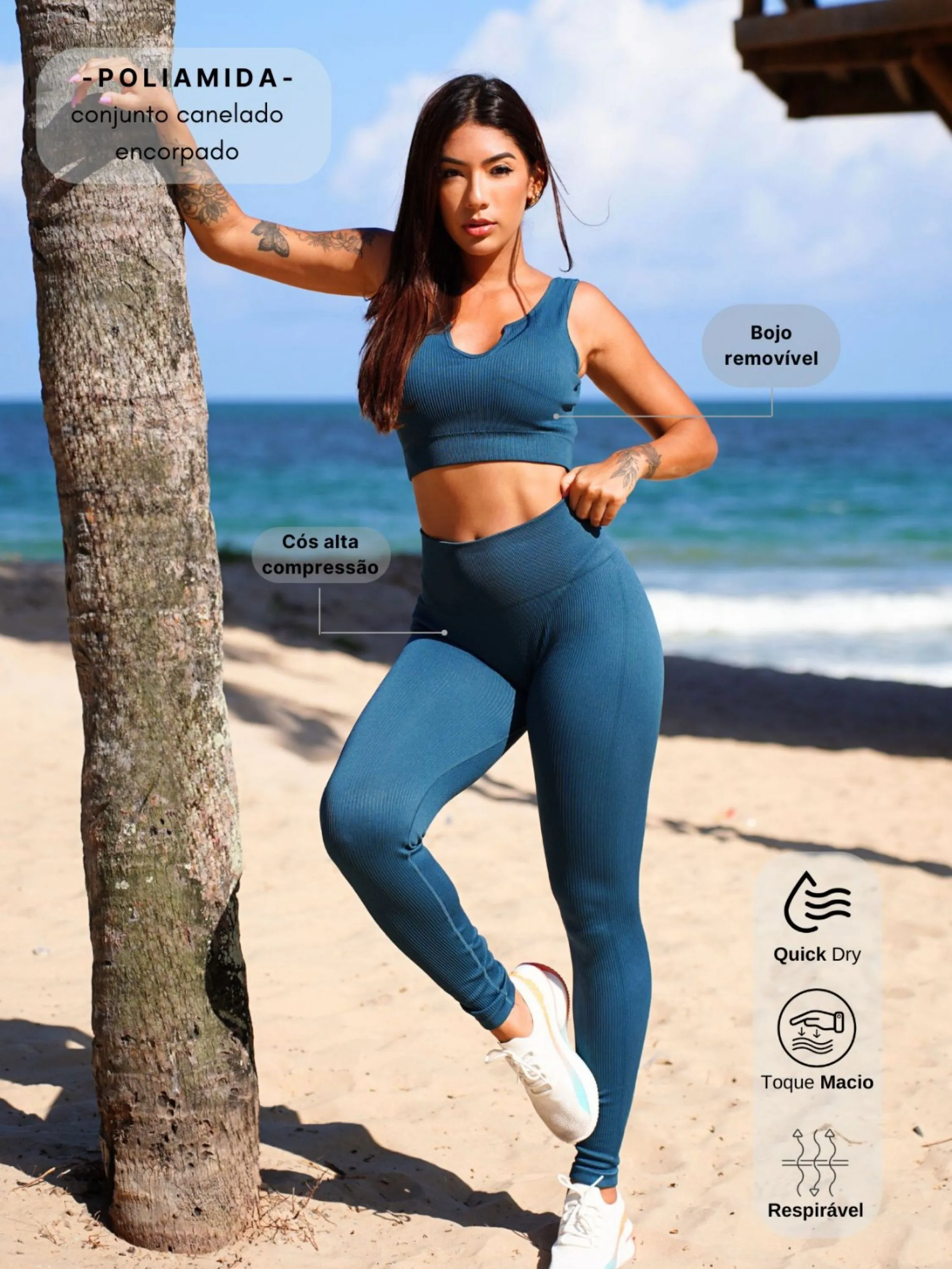 Conjunto canelado em poliamida NS131