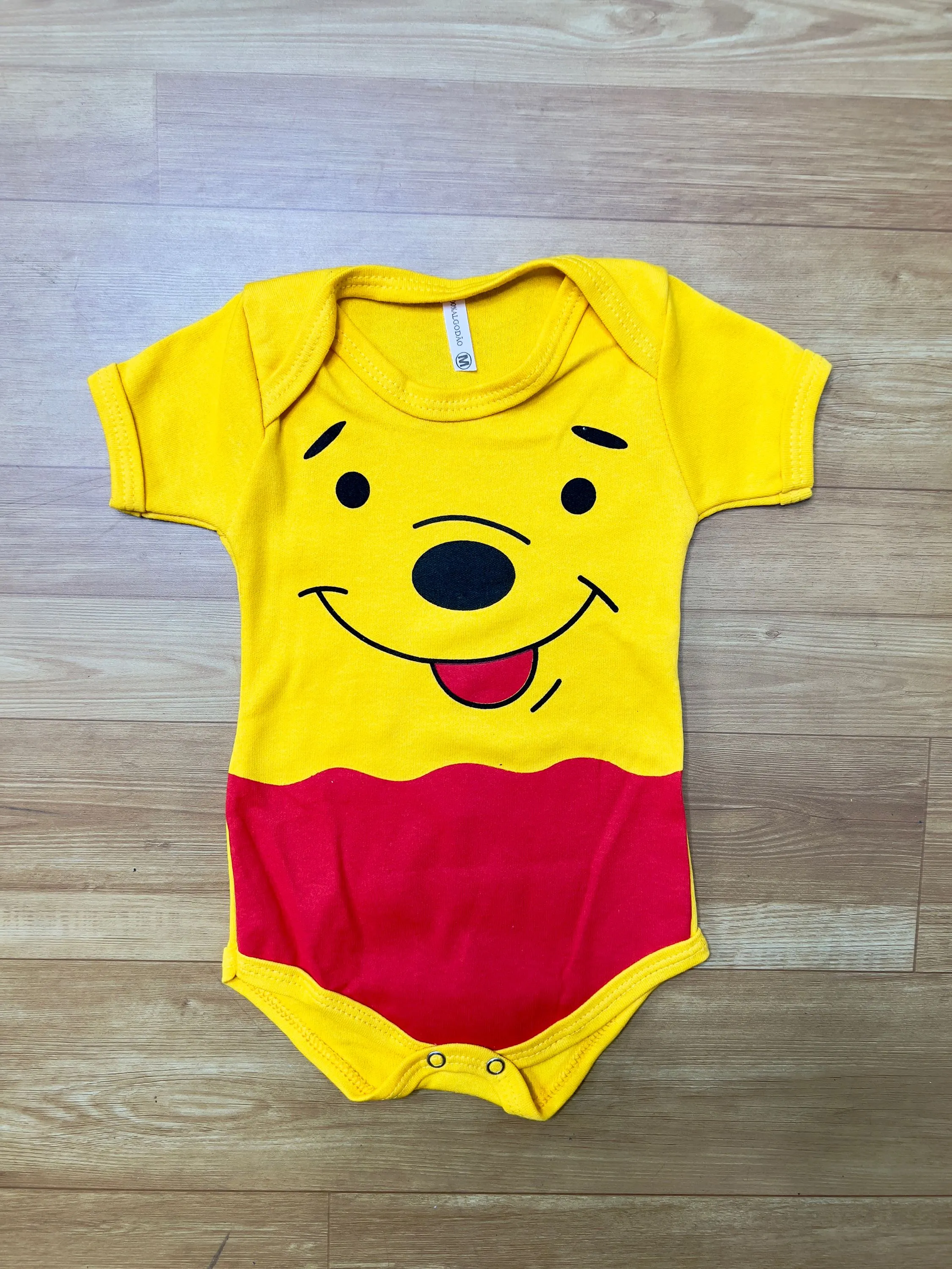 Body bebe mesversario infantil Temático ursinho pooh