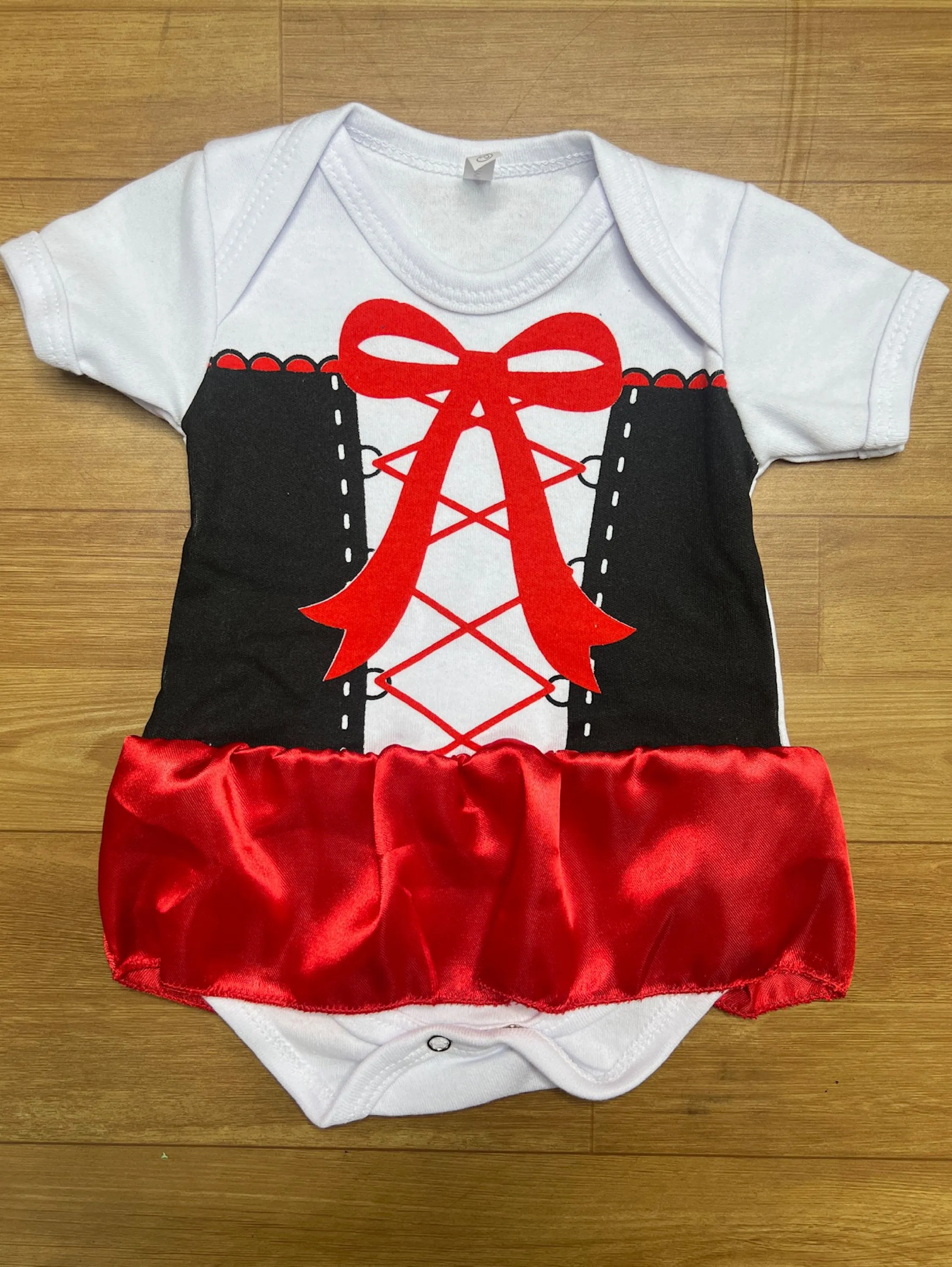 Body Infantil Chapeuzinho Vermelho Fantasia Mesversário