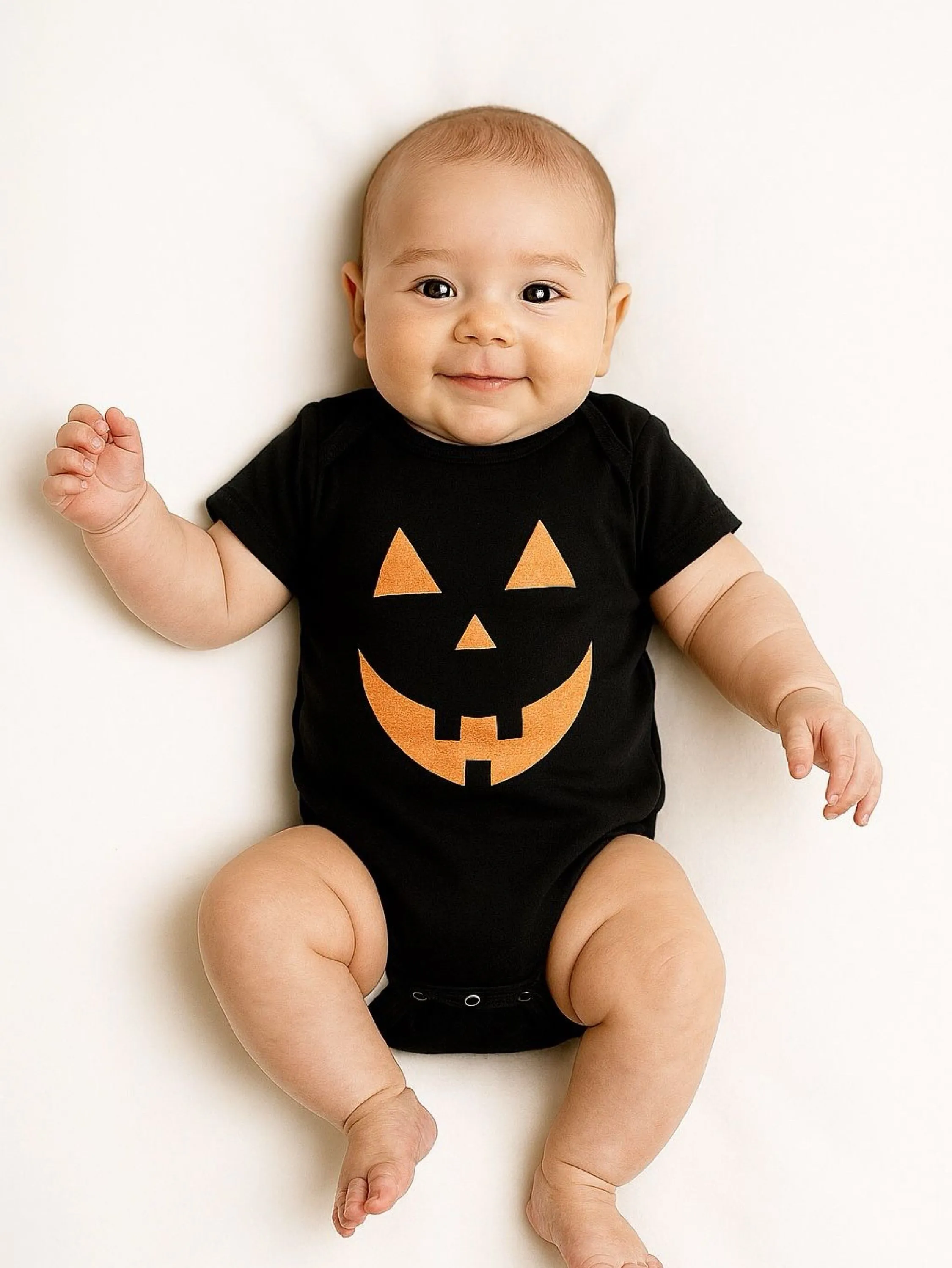 Body Bebê Abóbora Fantasia Halloween Festa Mesversário