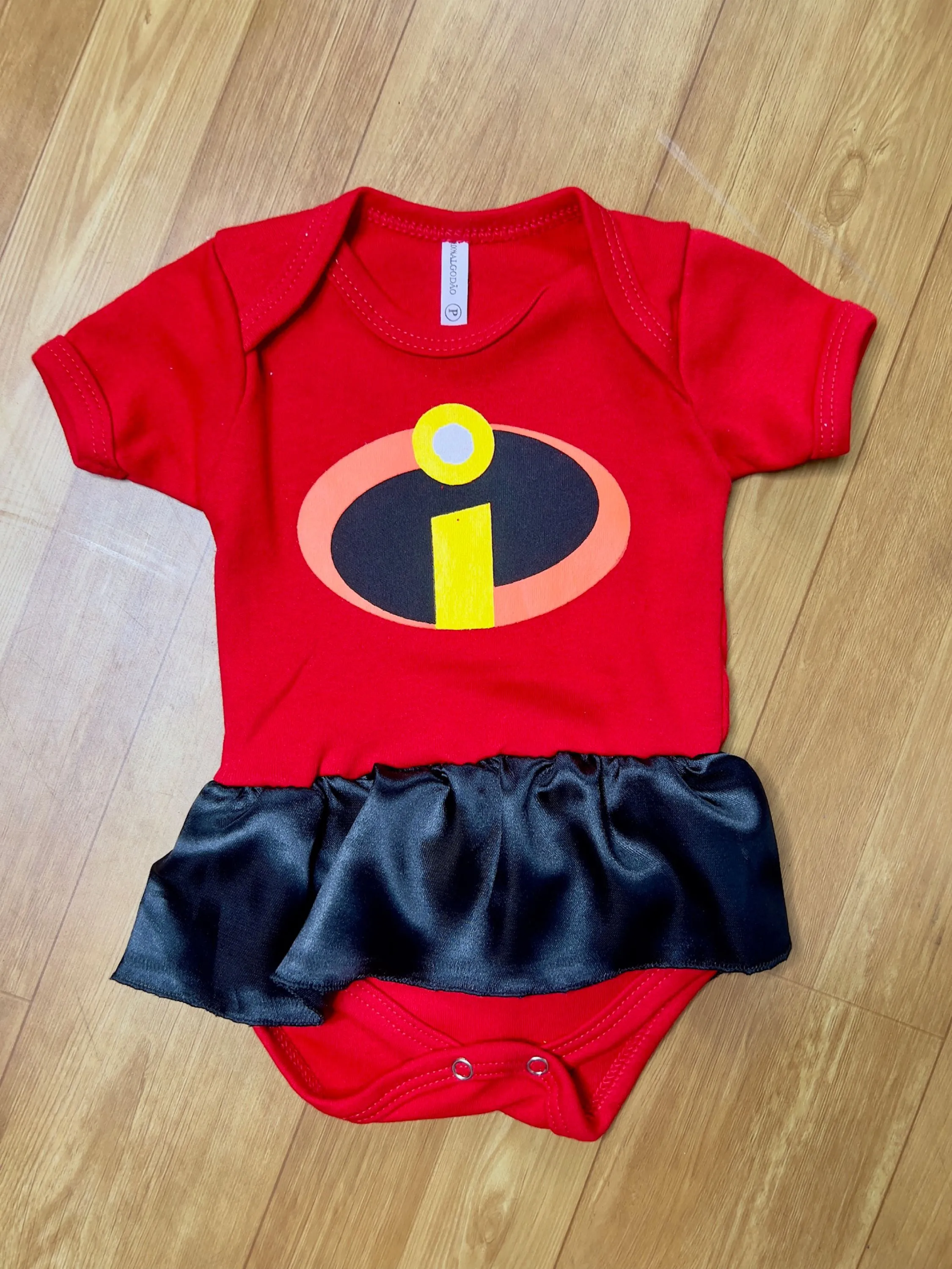 Body Bebê Incríveis Menina Fantasia Mesversário Fofo