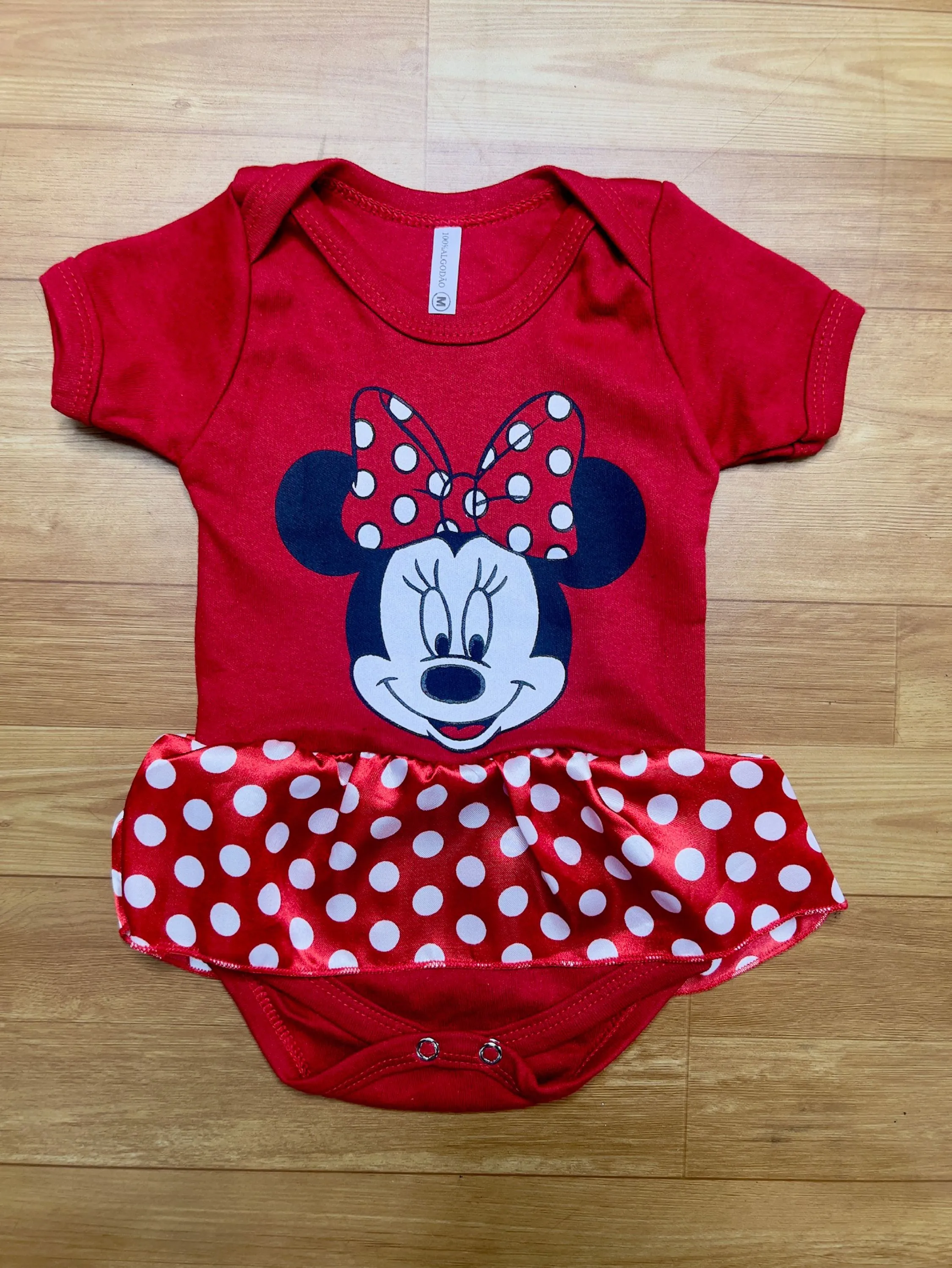 Body Bebê Minnie Fantasia Menina Festa Mesversário