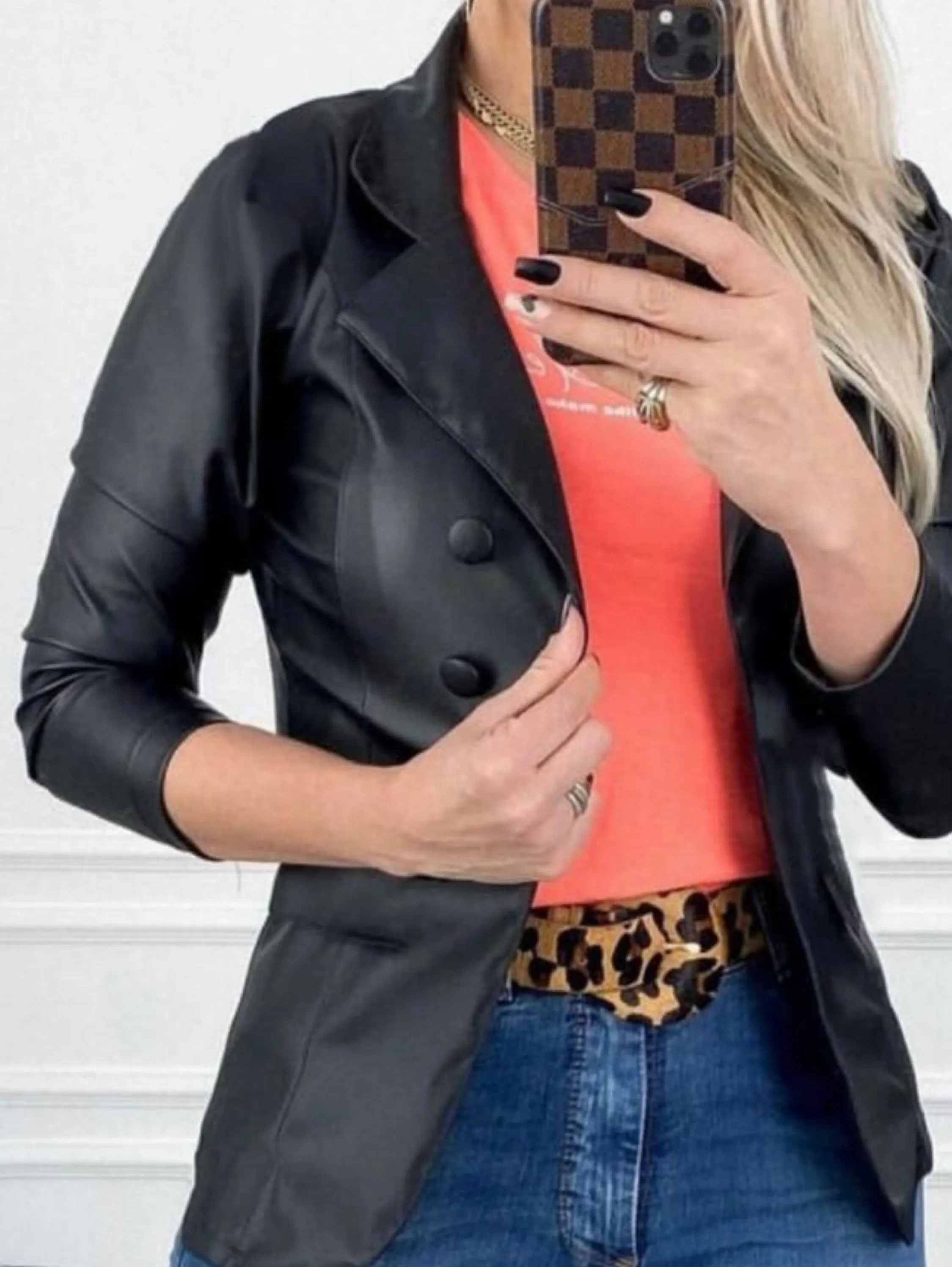 Blazer couro ecológico