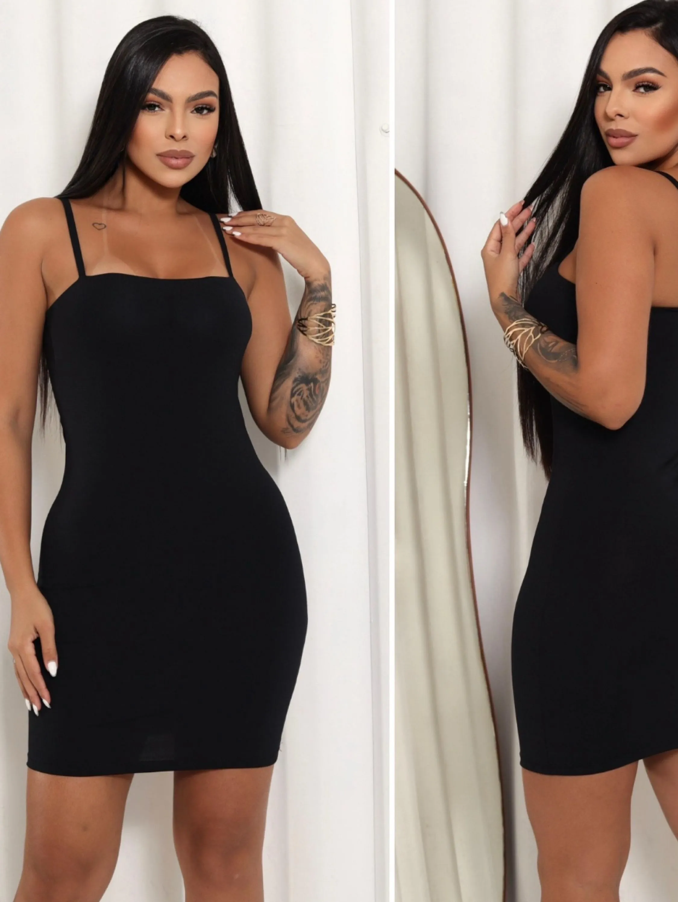 Vestido feminino suplex curto alcinha moda casual
