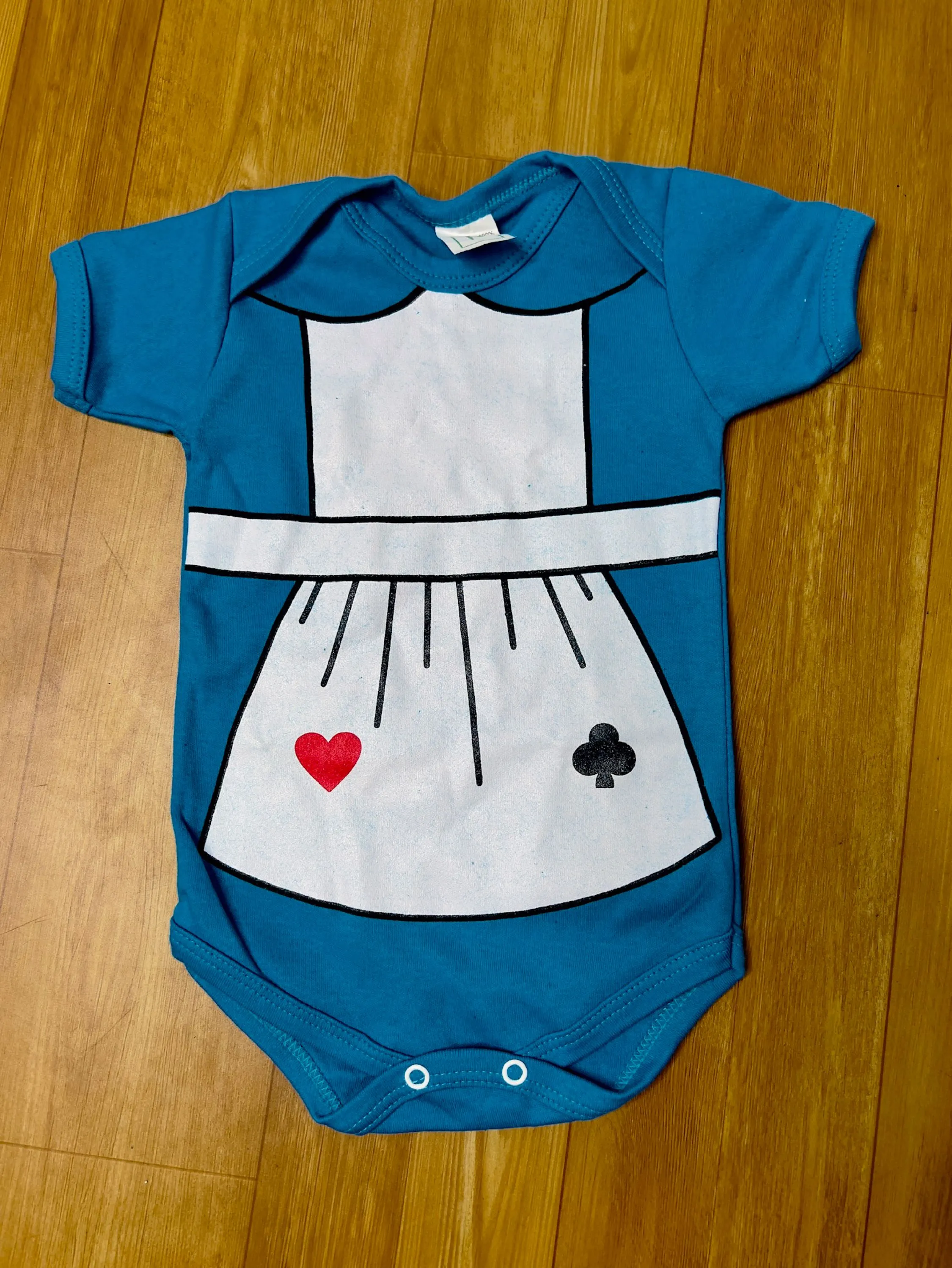 Body Fantasia Alice Mesversário Bebê Menina Midomy