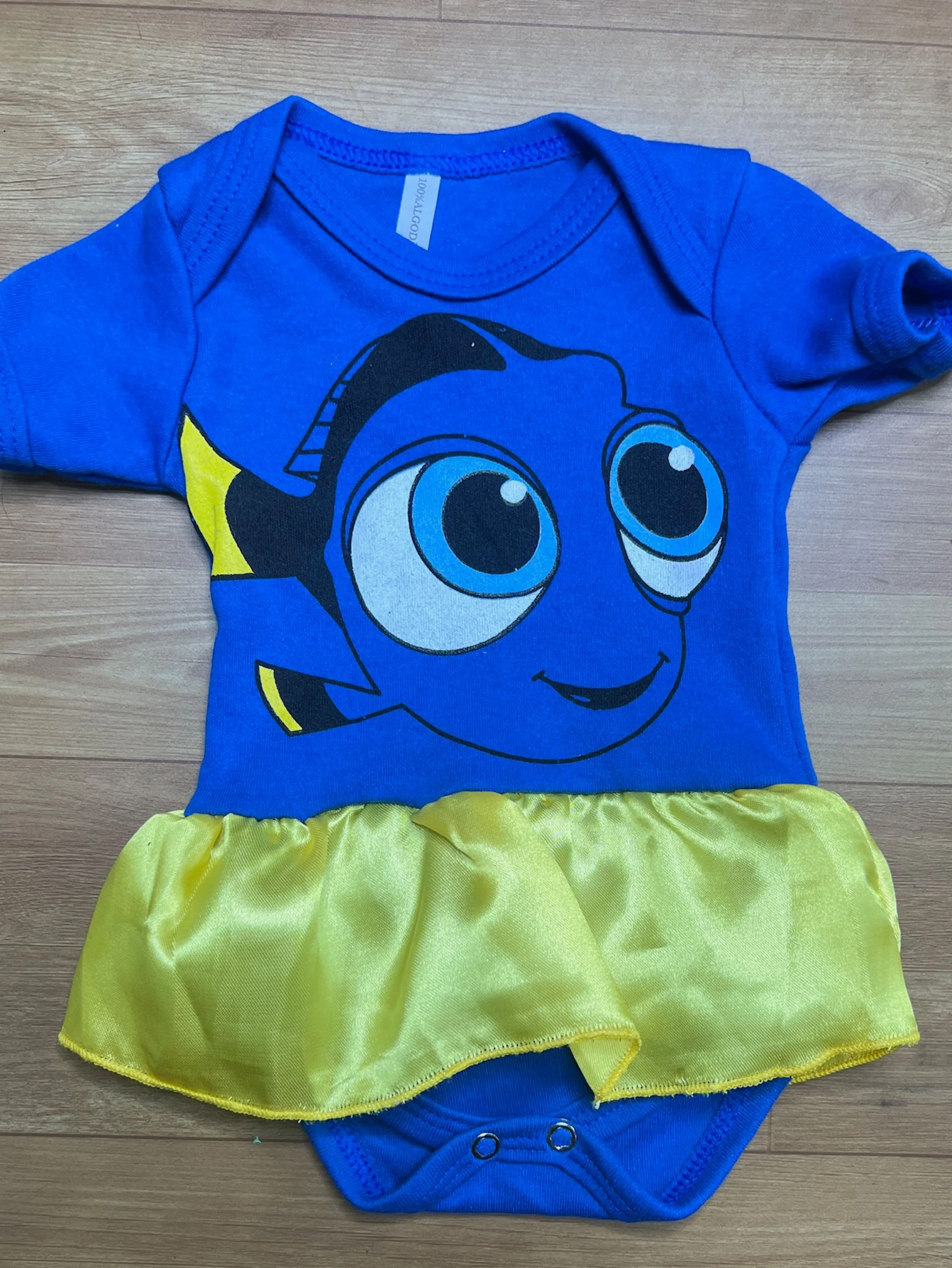 Body Bebê Dory Fantasia Procurando Nemo Festa Mesversário