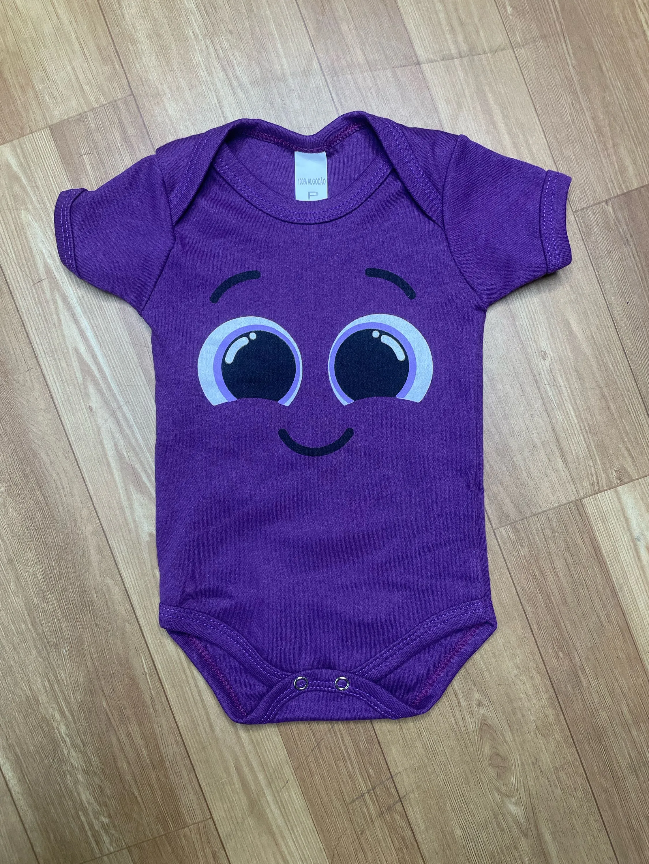 Body Bebê Bolofofo Roxo Fantasia Mesversário Festa Infantil