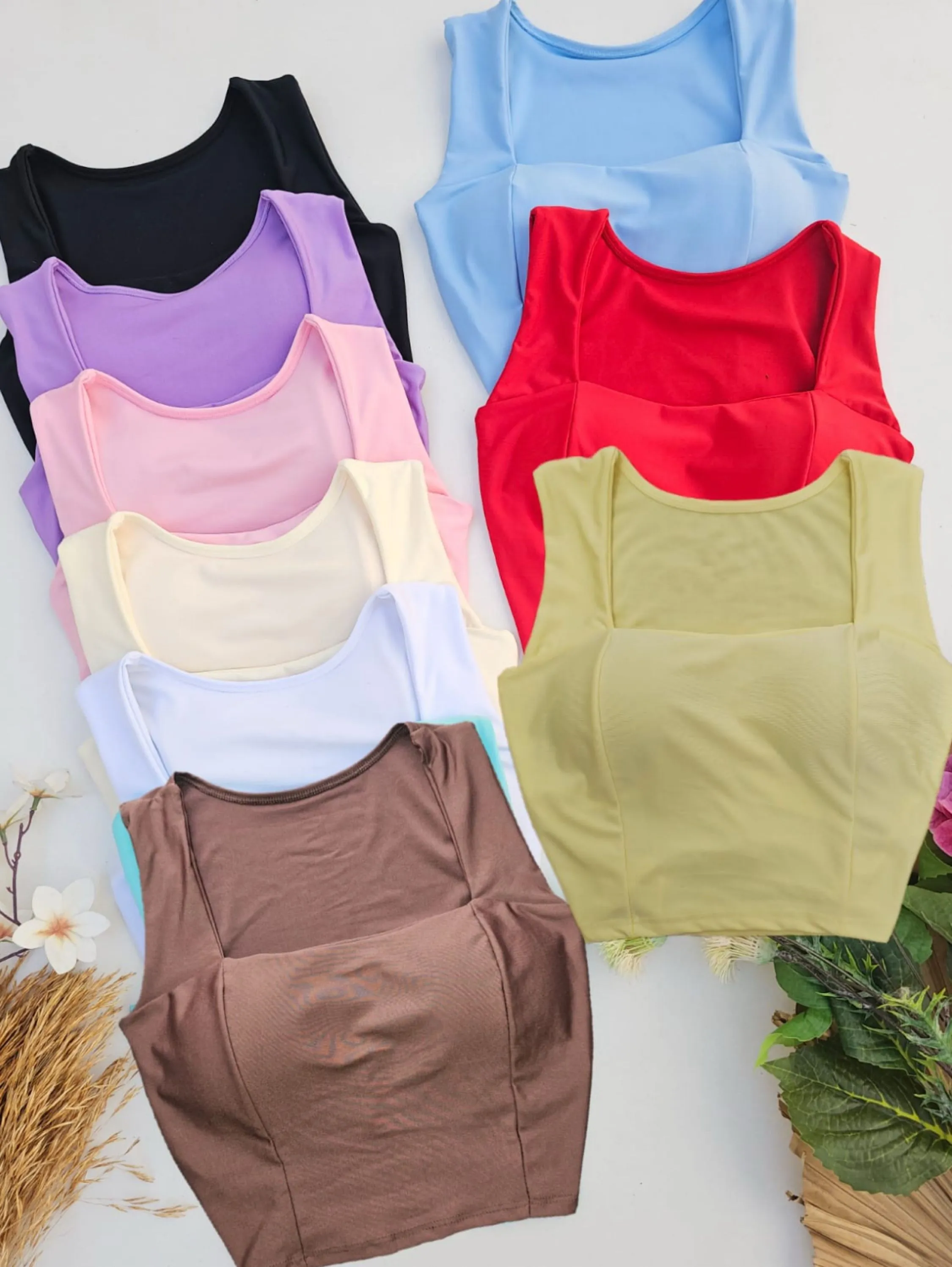 Cropped reto alça grossa