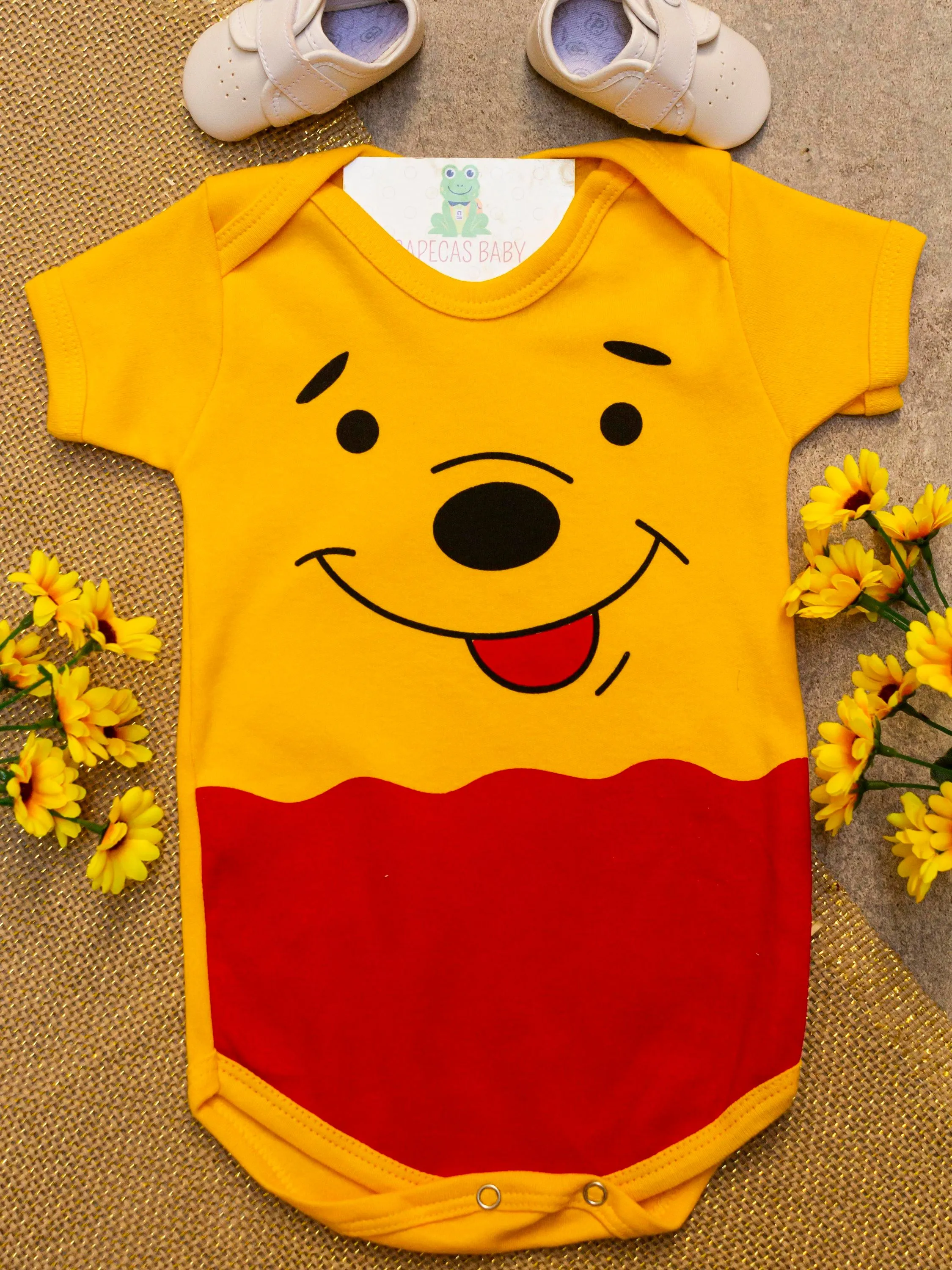 Body Bebê Temático Ursinho Pooh