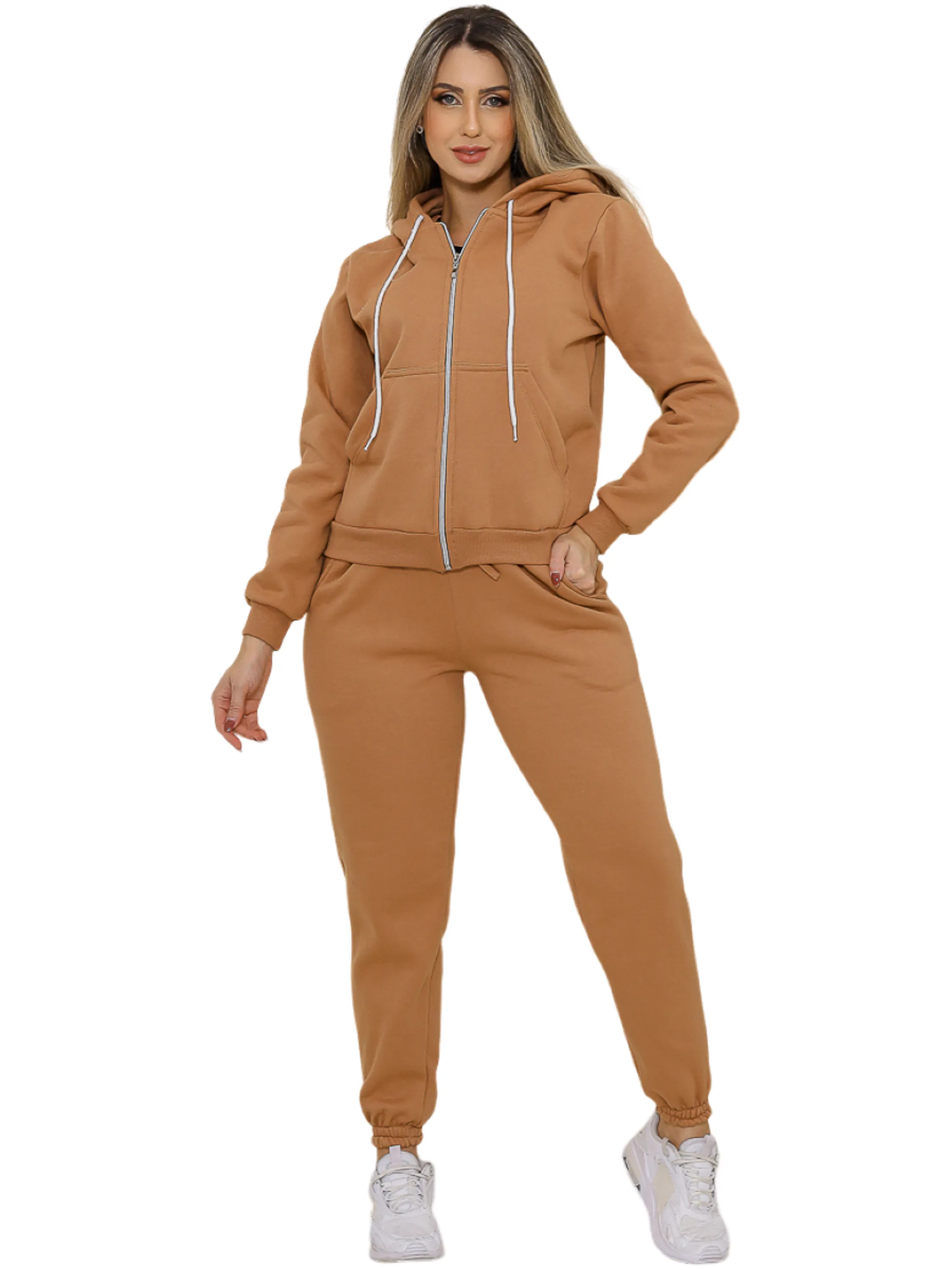 Conjunto Moletom Grosso Novo Feminina inverno