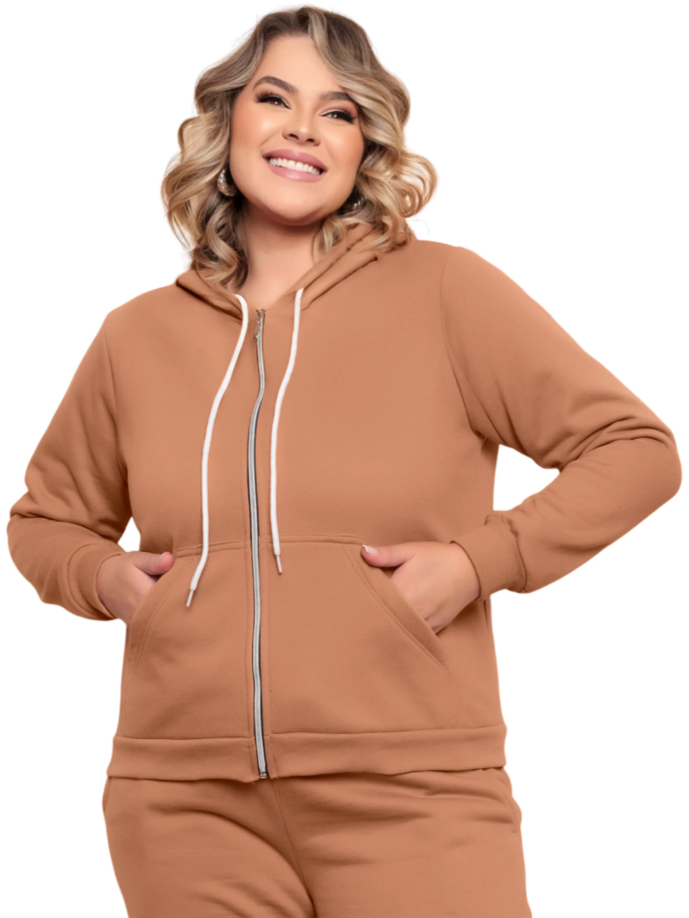 Blusa Moletom Plus Size Feminina