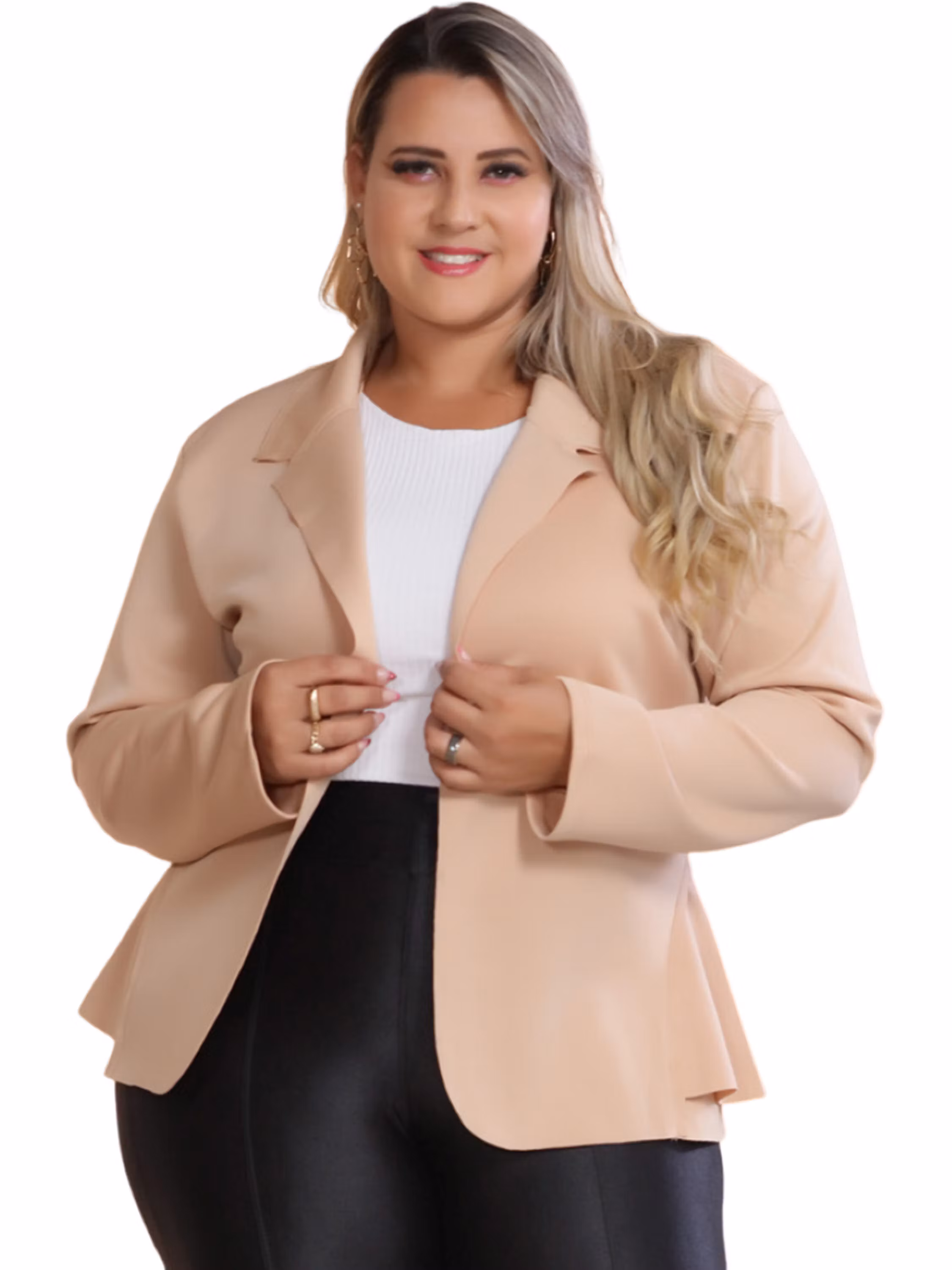 (Blazer Curto Plus Size Feminina)