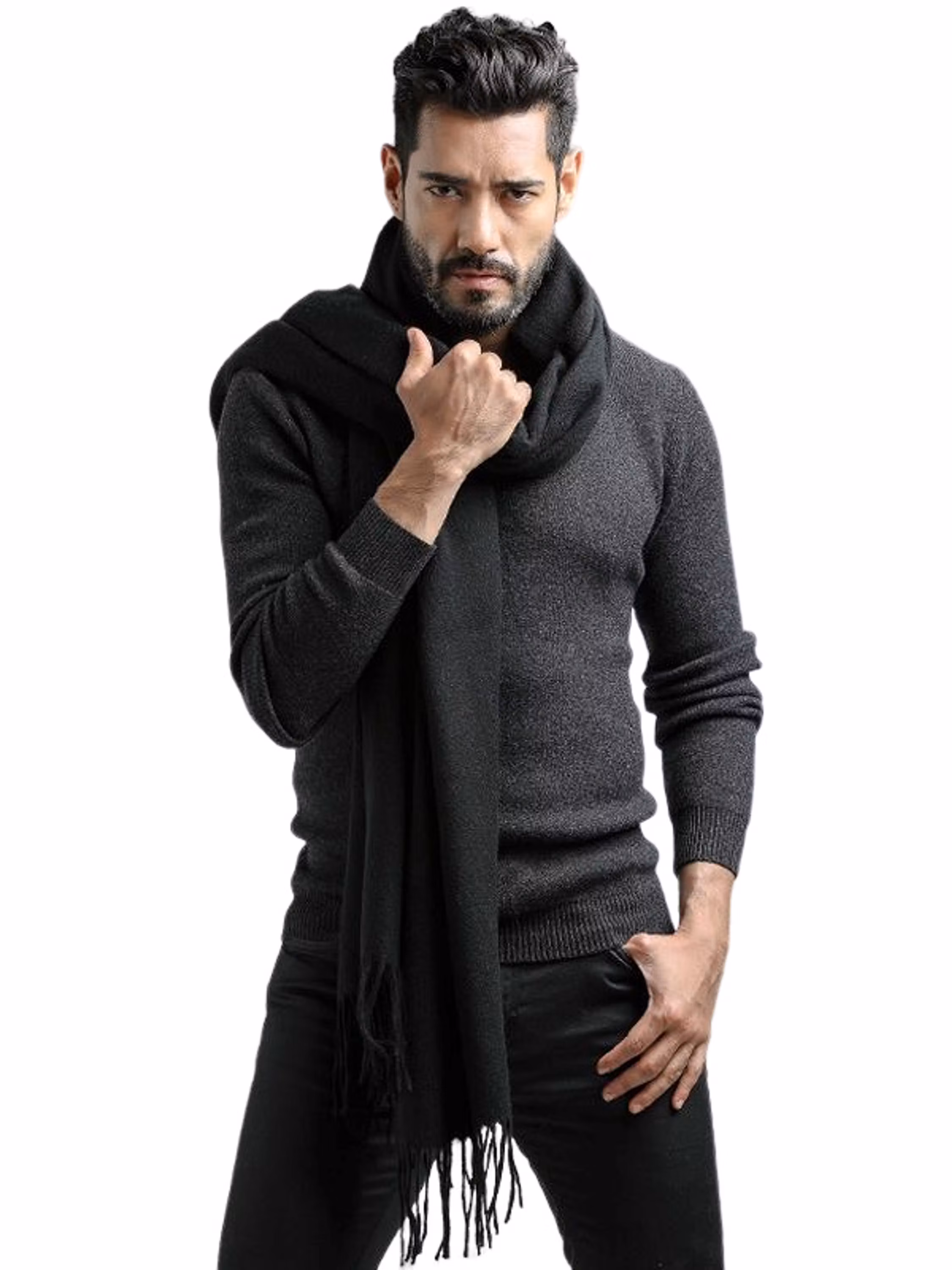 Cachecol Liso Grosso Masculino