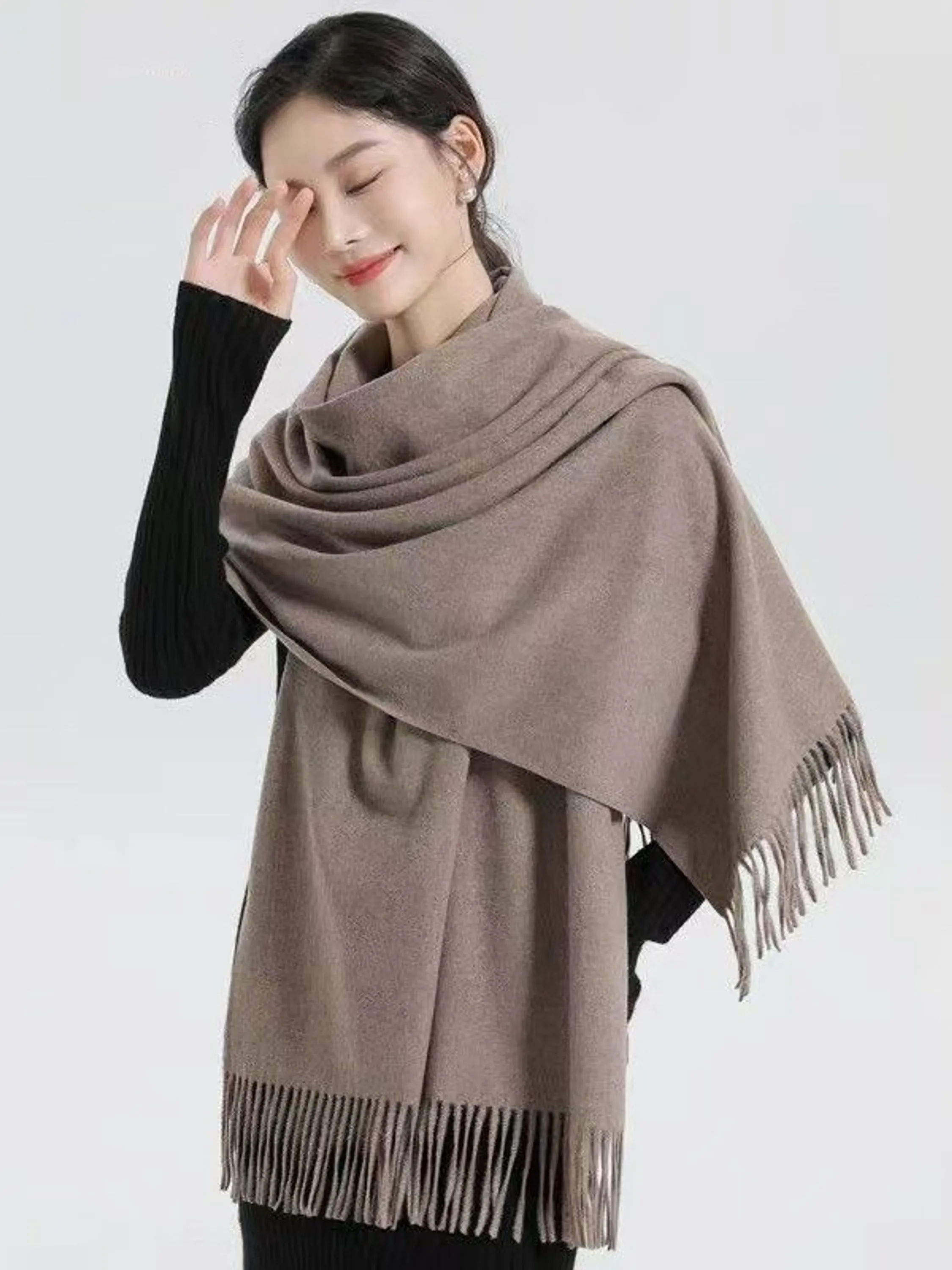 Cachecol Grosso Liso Feminino