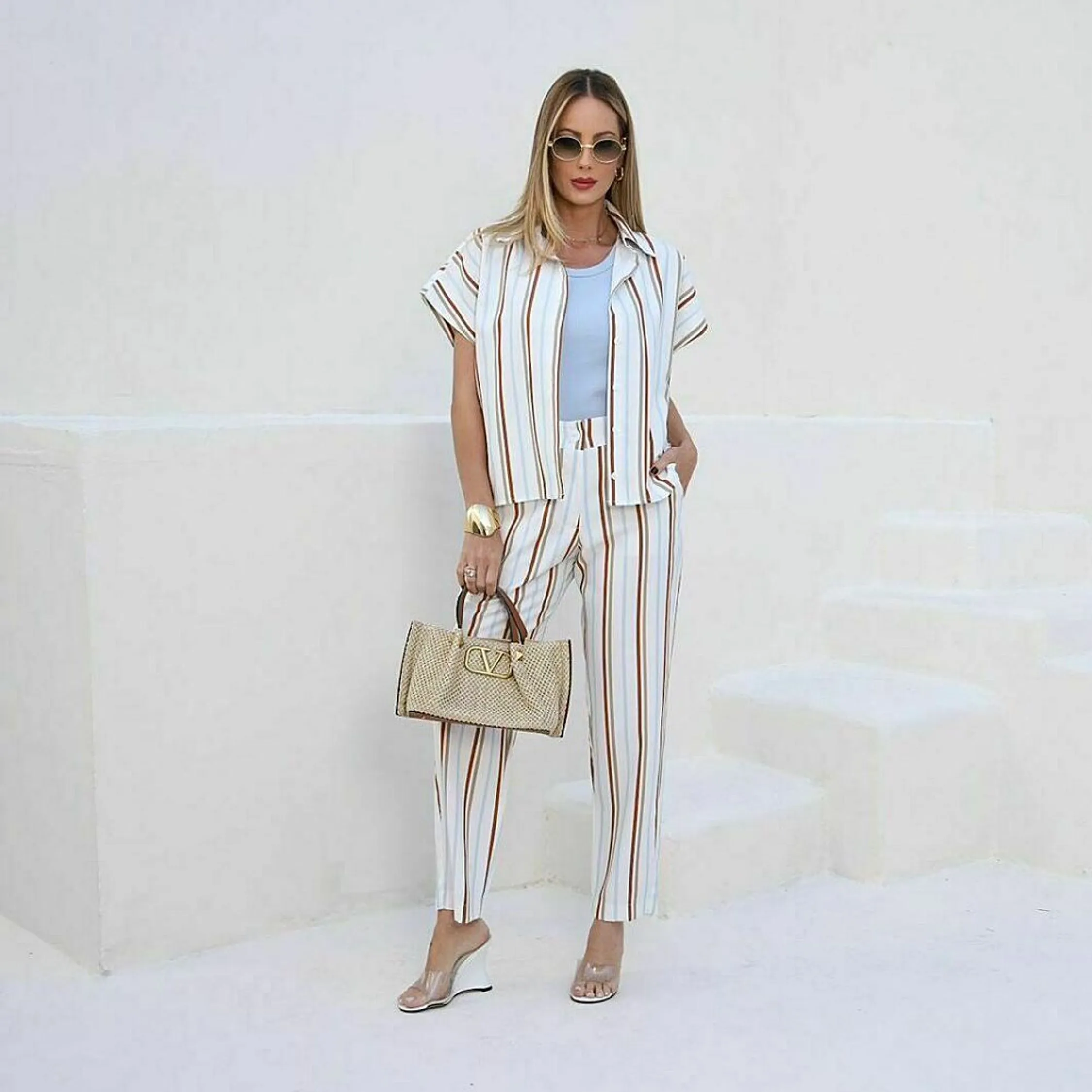 Calça skiny listra