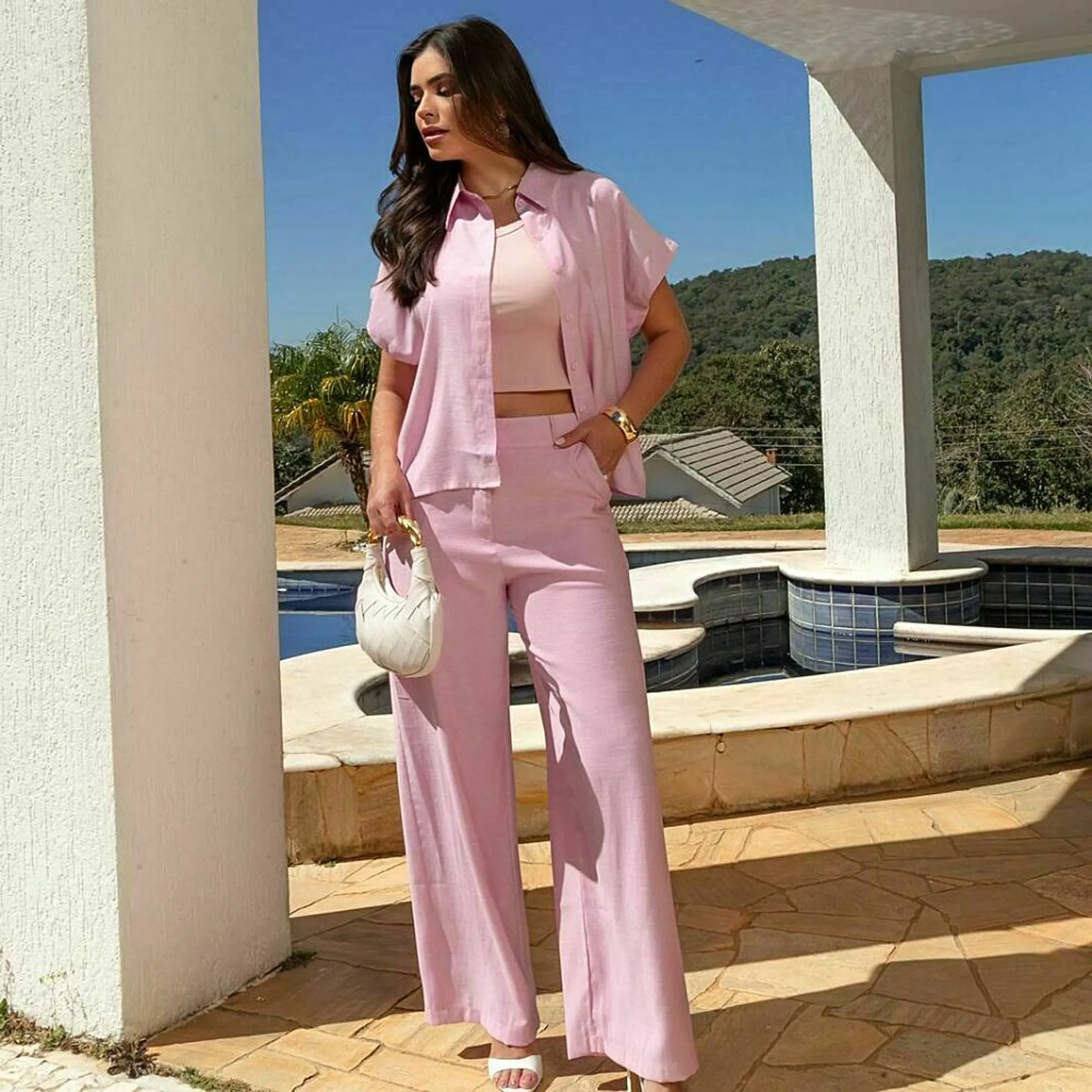 Camisa rayon linho