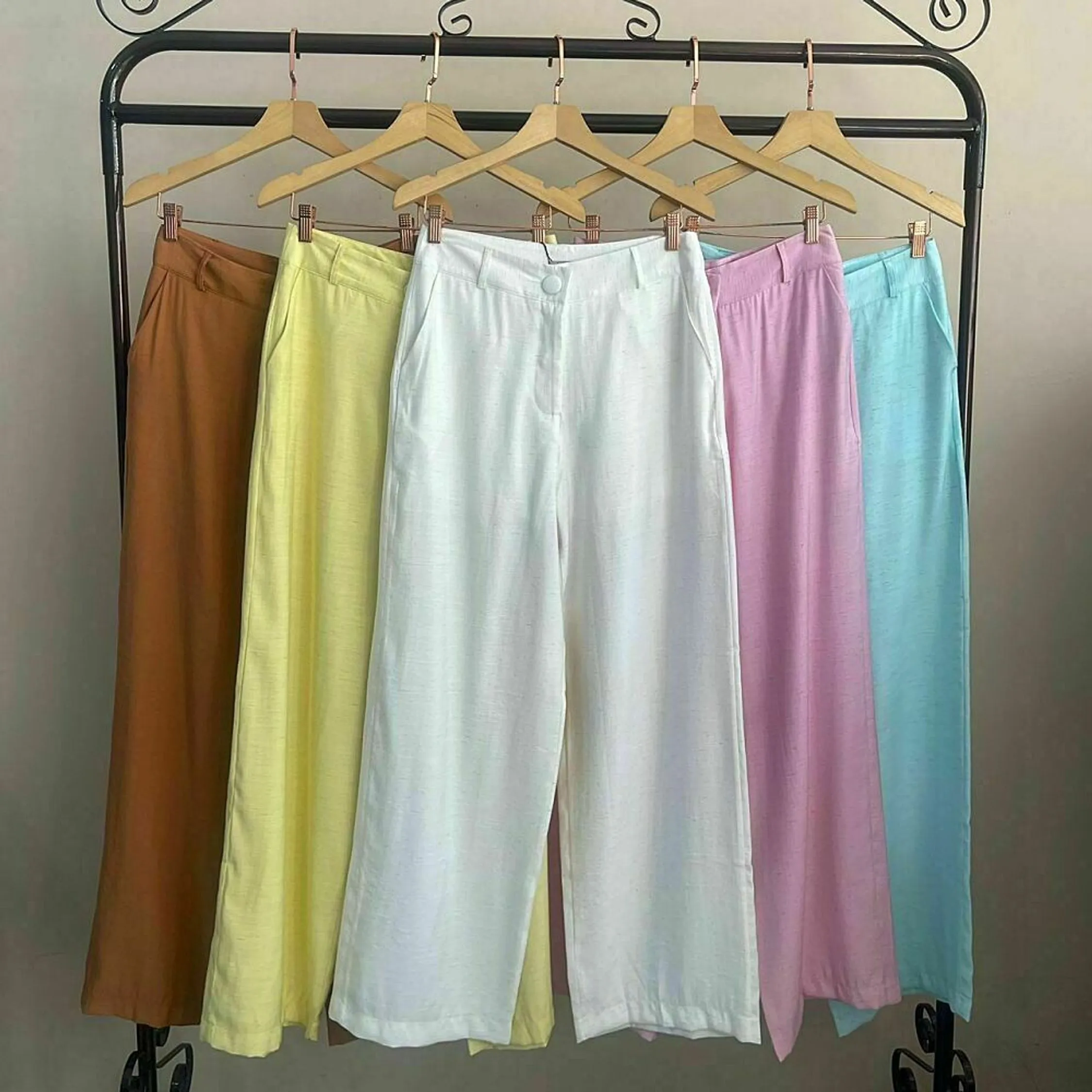 Calça rayon linho