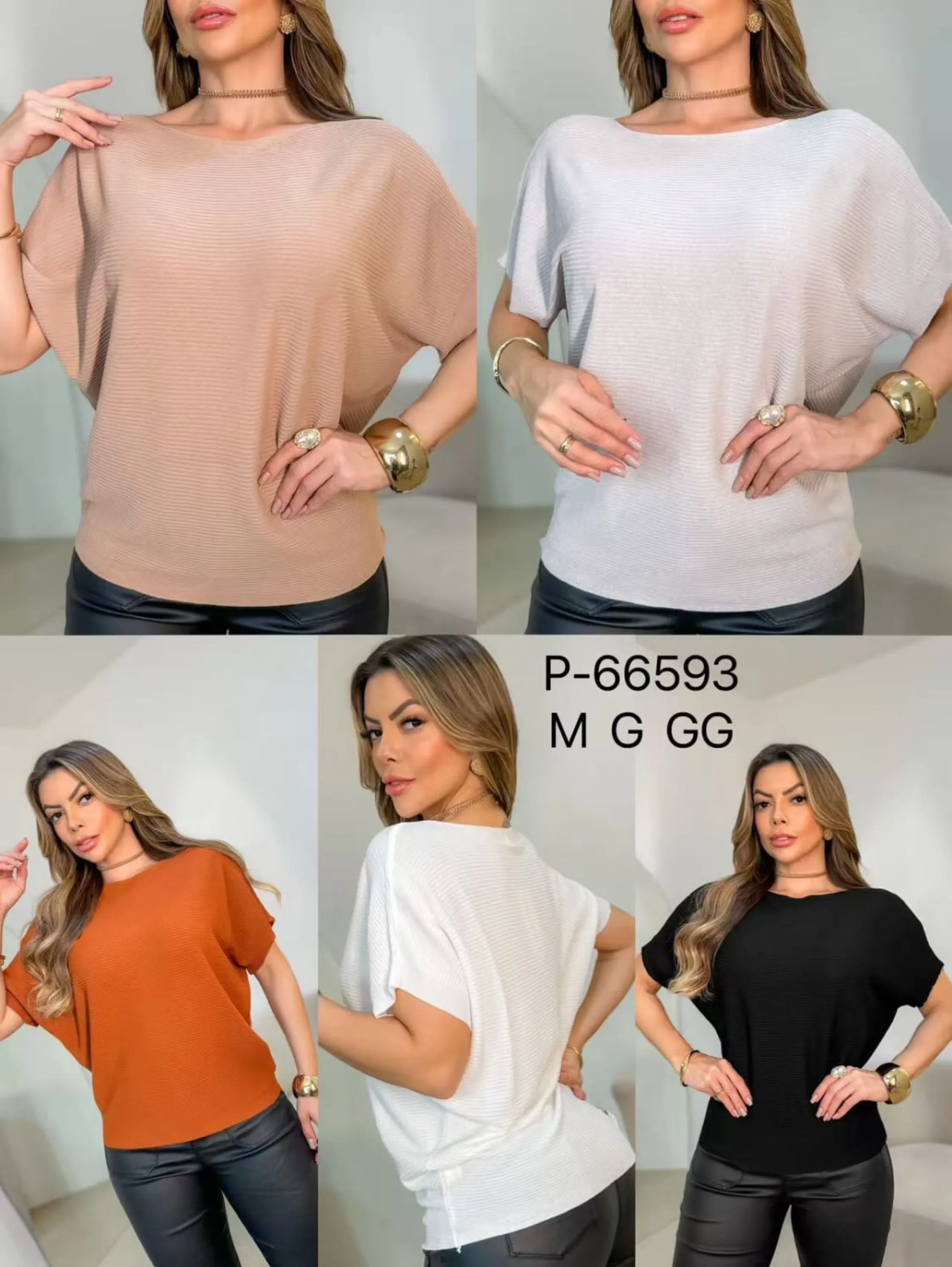 Blusa de modal frio de manga murcego importado
